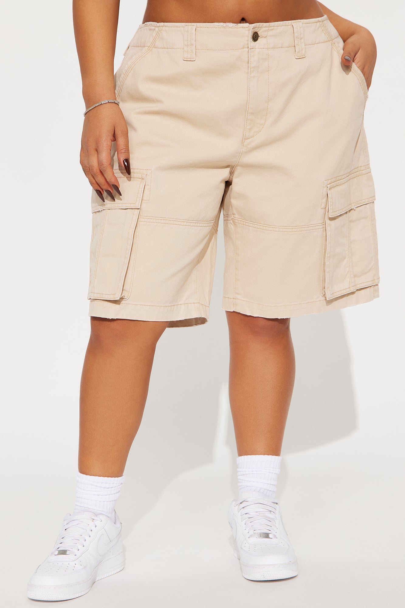 Mixed Emotions Cargo Bermuda Short - Khaki - Image 6