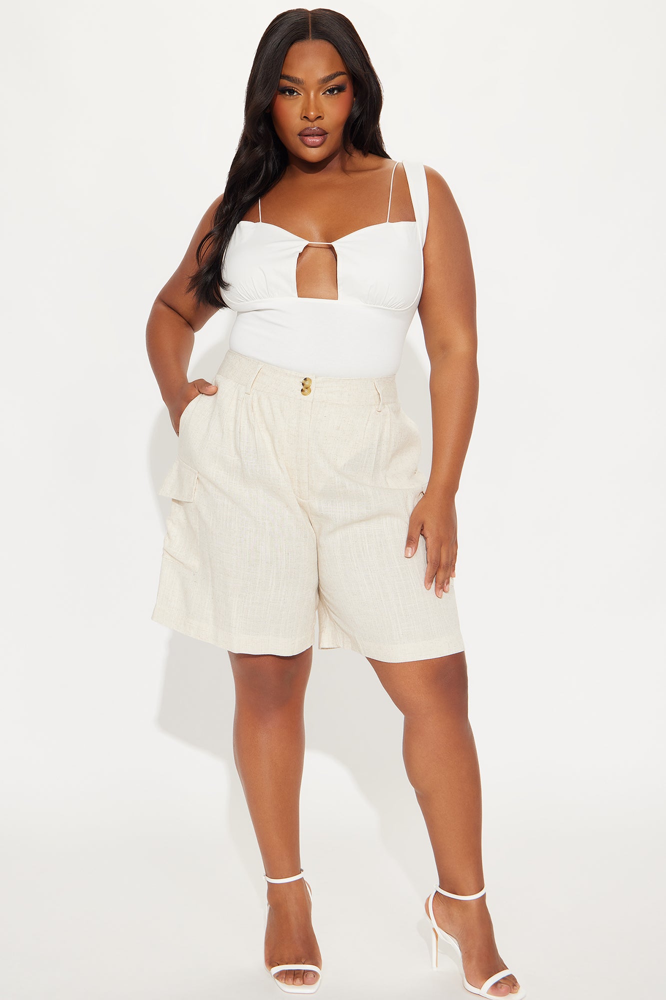 Next To You Linen Short - Khaki - Image 4