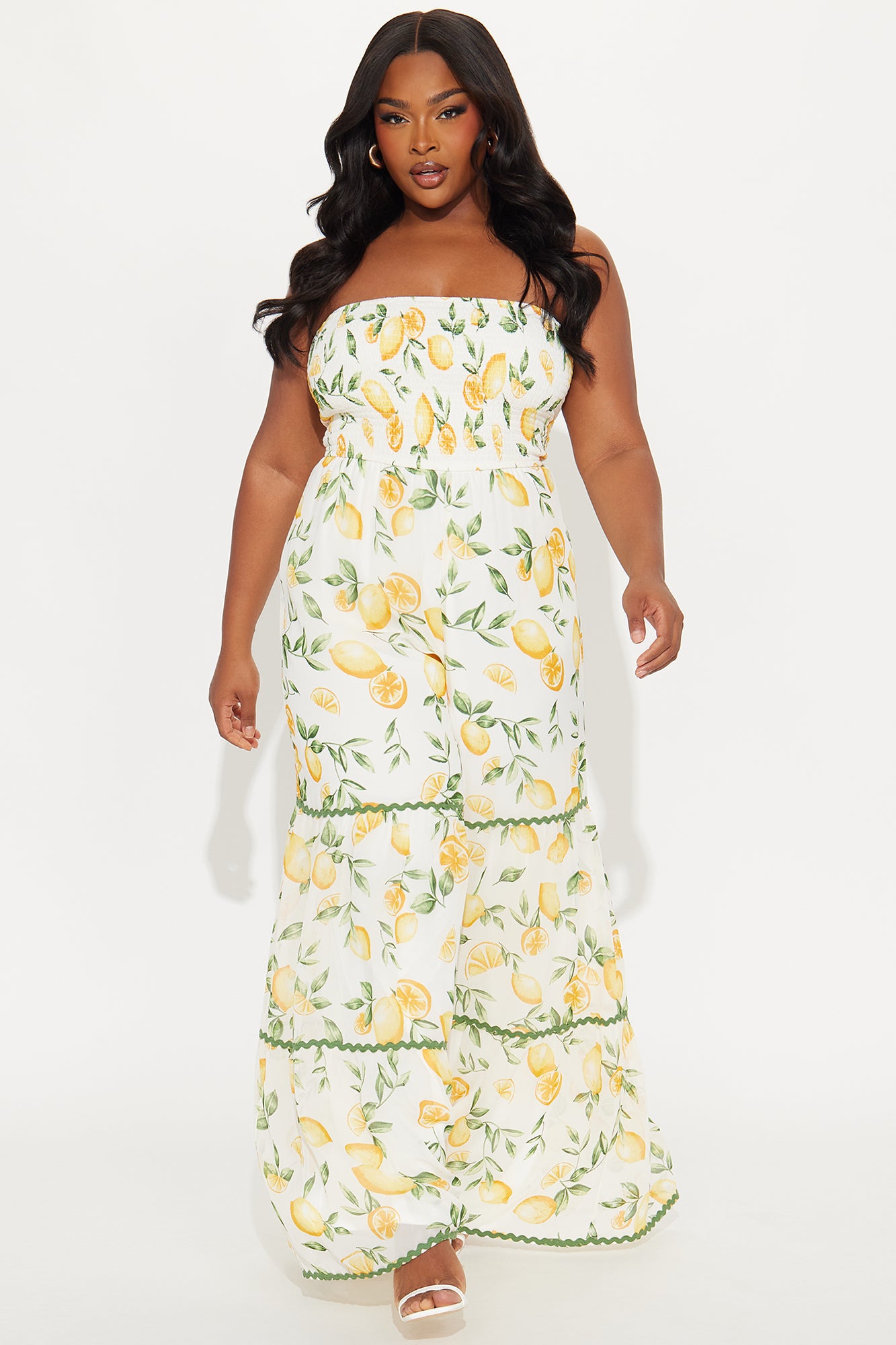 Brighten Your Day Fruit Print Jumpsuit - Yellow/combo - Image 4