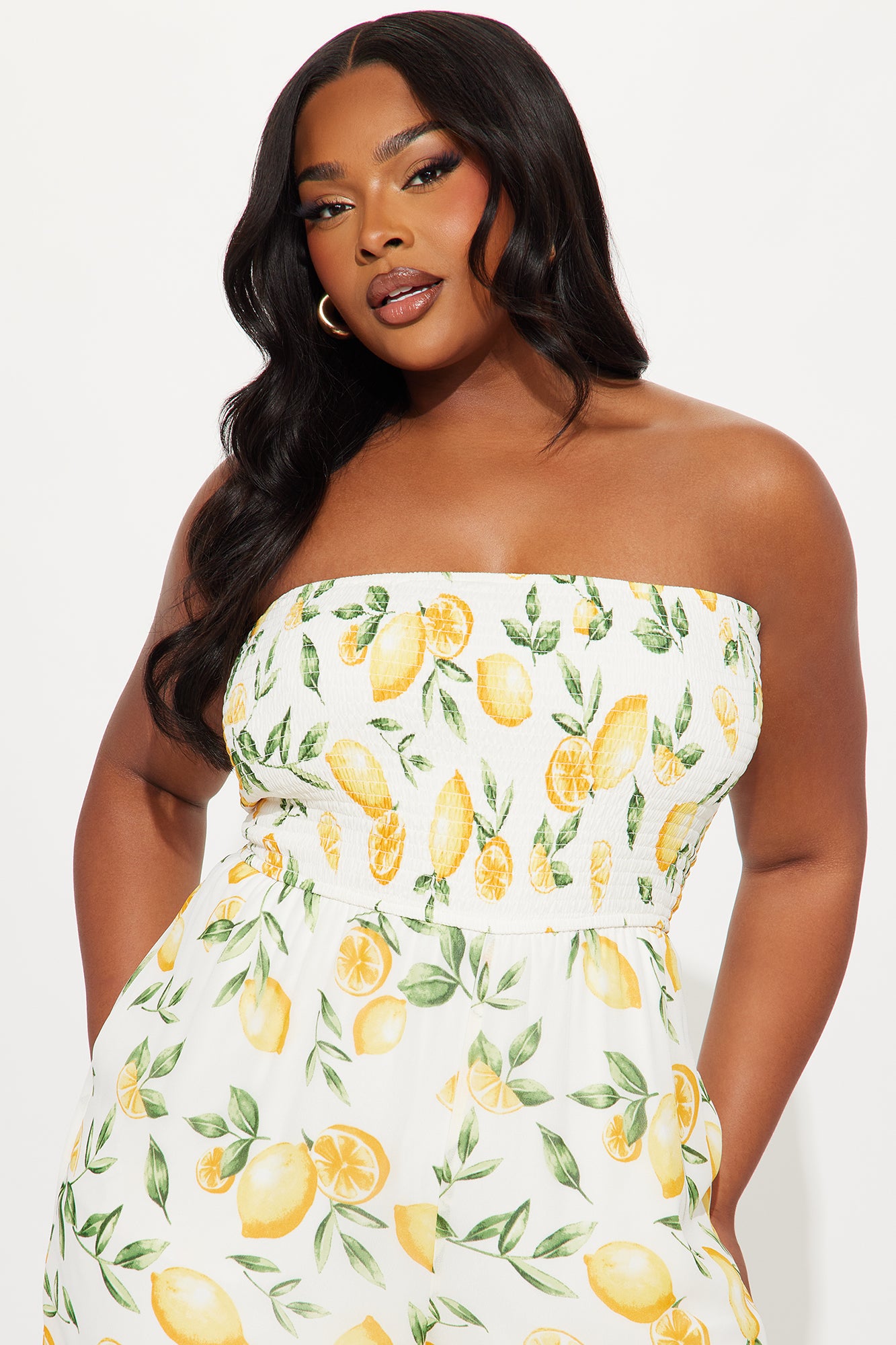 Brighten Your Day Fruit Print Jumpsuit - Yellow/combo - Image 5