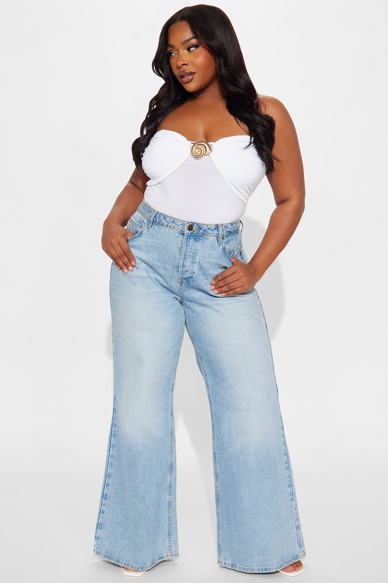 Ursula Ruched Tube Top - Off White - Image 4