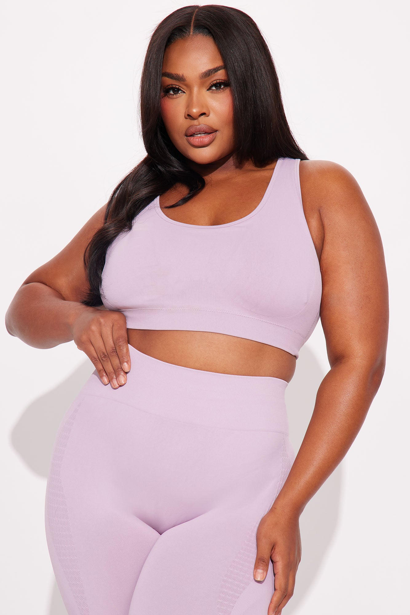 Catch A Break Seamless Sports Bra - Lilac - Image 4