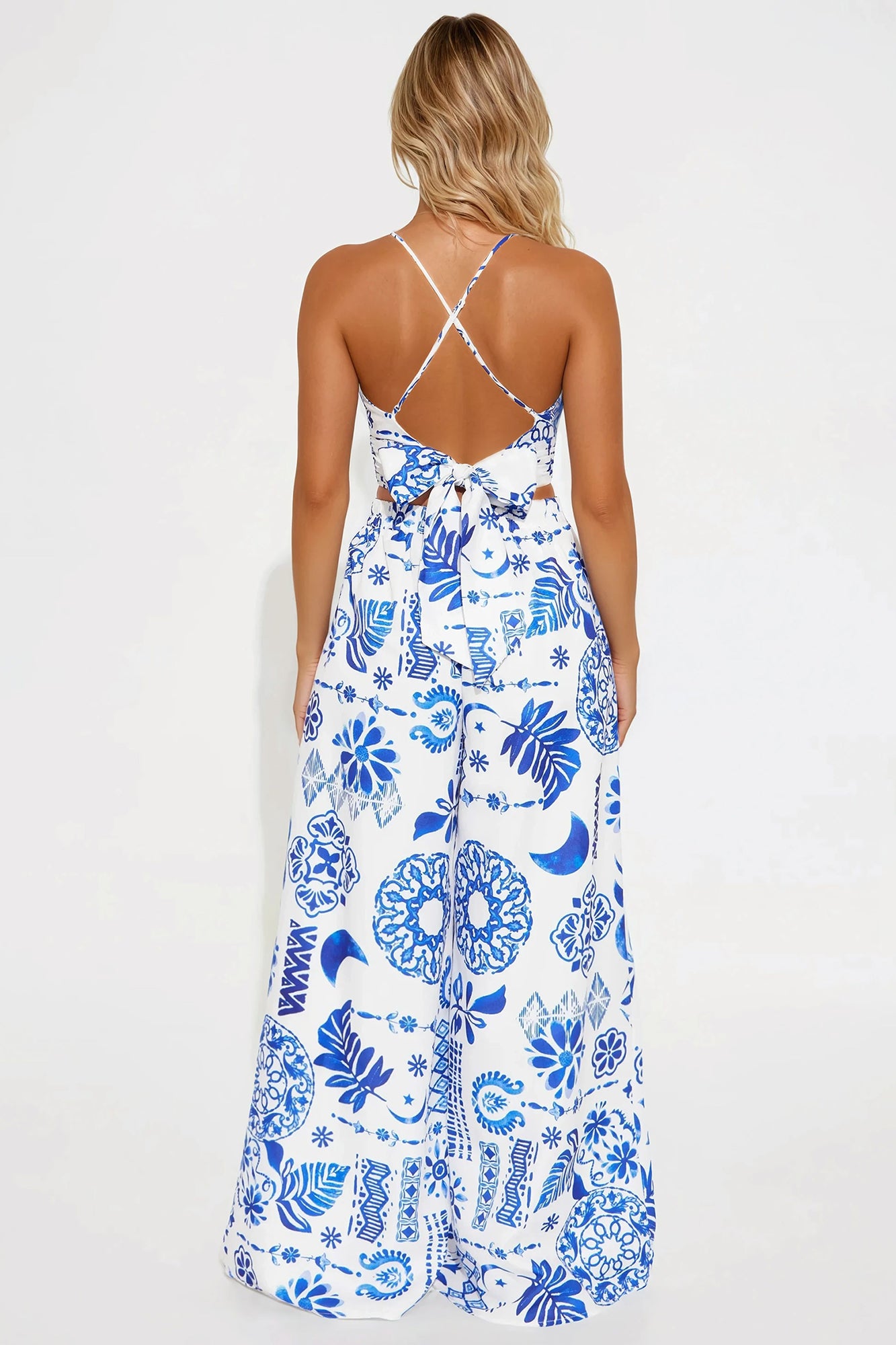 Azul Wide Leg Pant Set - Blue/combo - Image 3