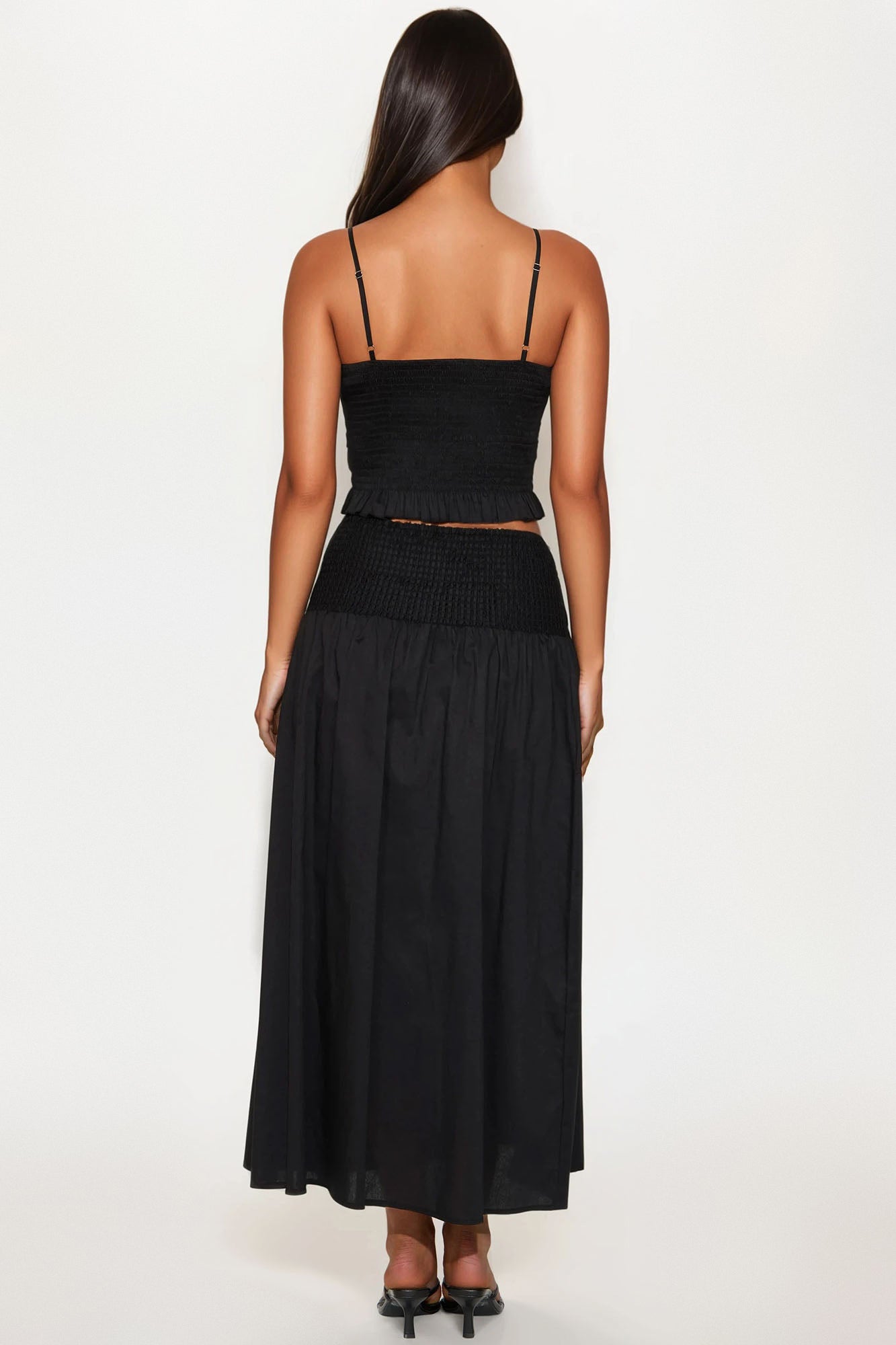 Anabelle Midi Skirt Set - Black - Image 3