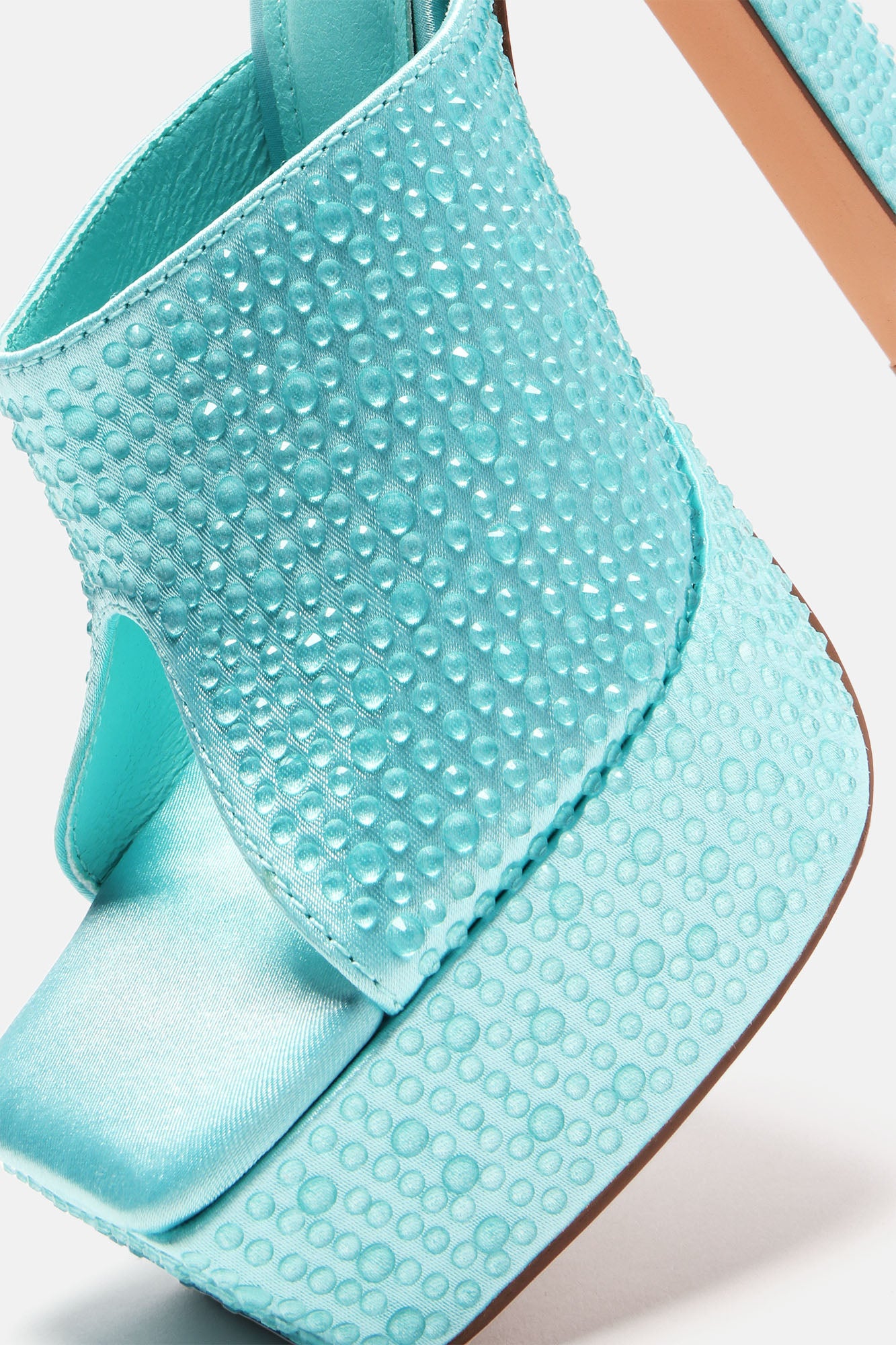 All Eyes On Me Platform Mules - Blue - Image 4