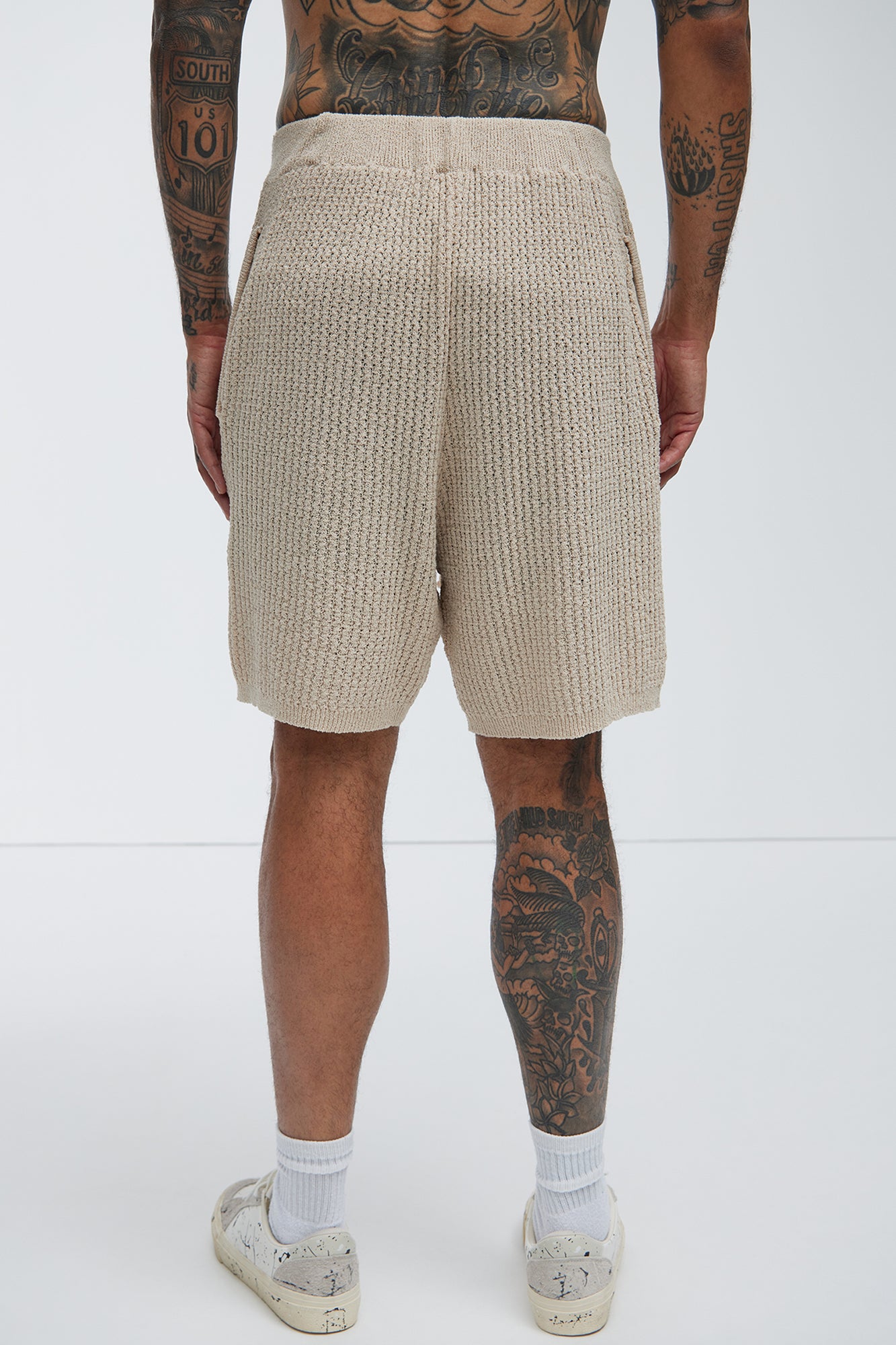 Brent Textured Shorts - Oatmeal - Image 4
