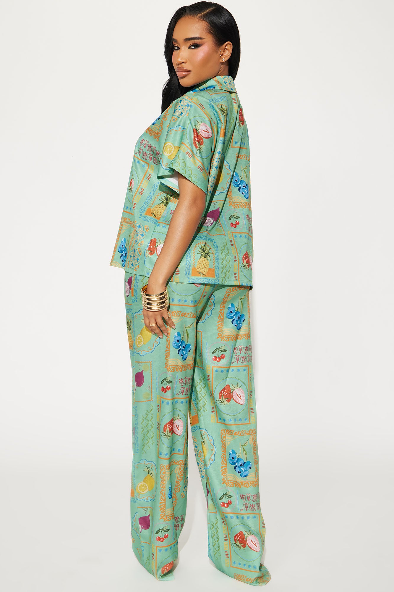 Calling For Abundance Pant Set - Sage/combo - Image 3