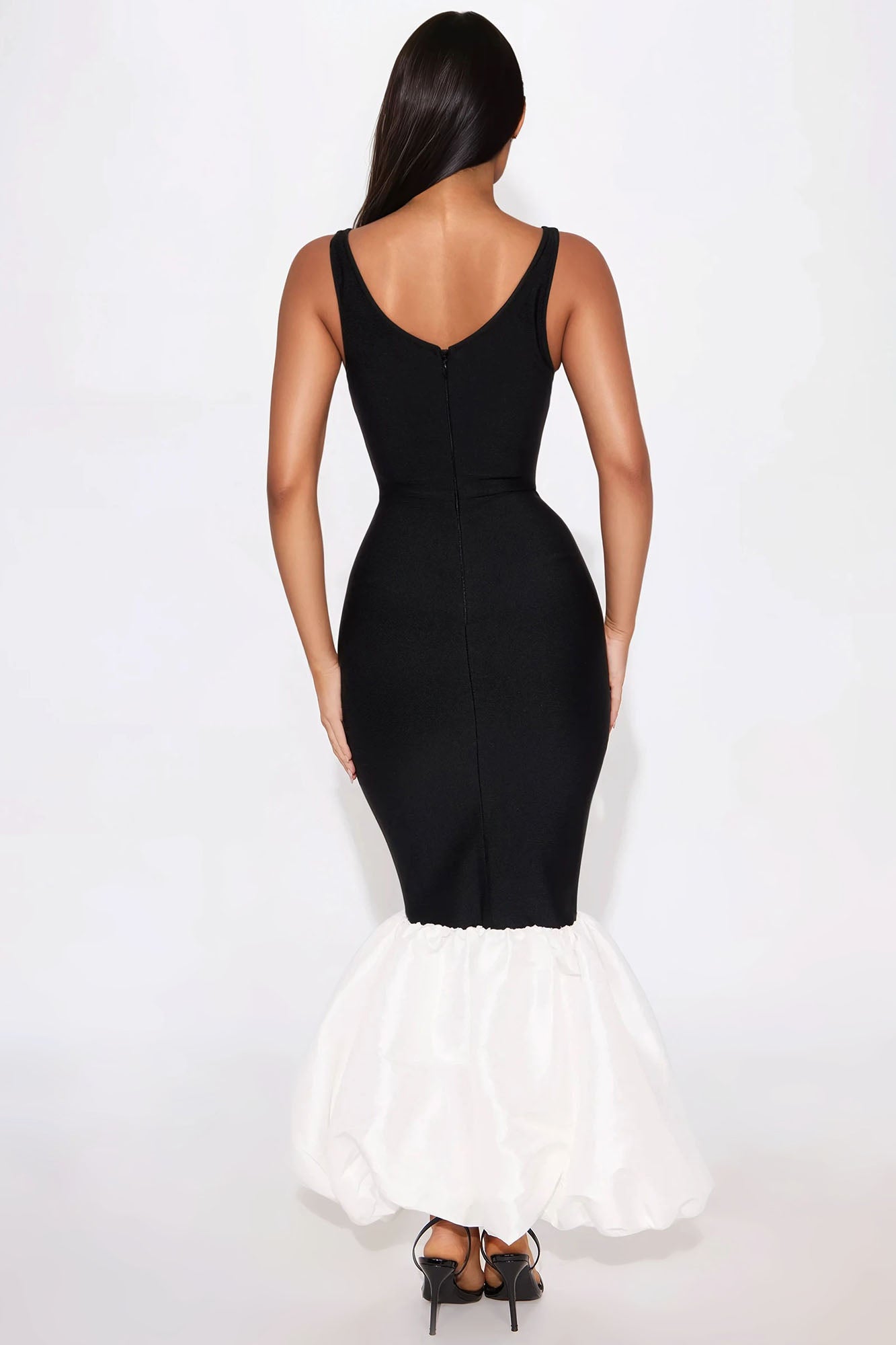 Perfection Bandage Gown - Black/White - Image 3