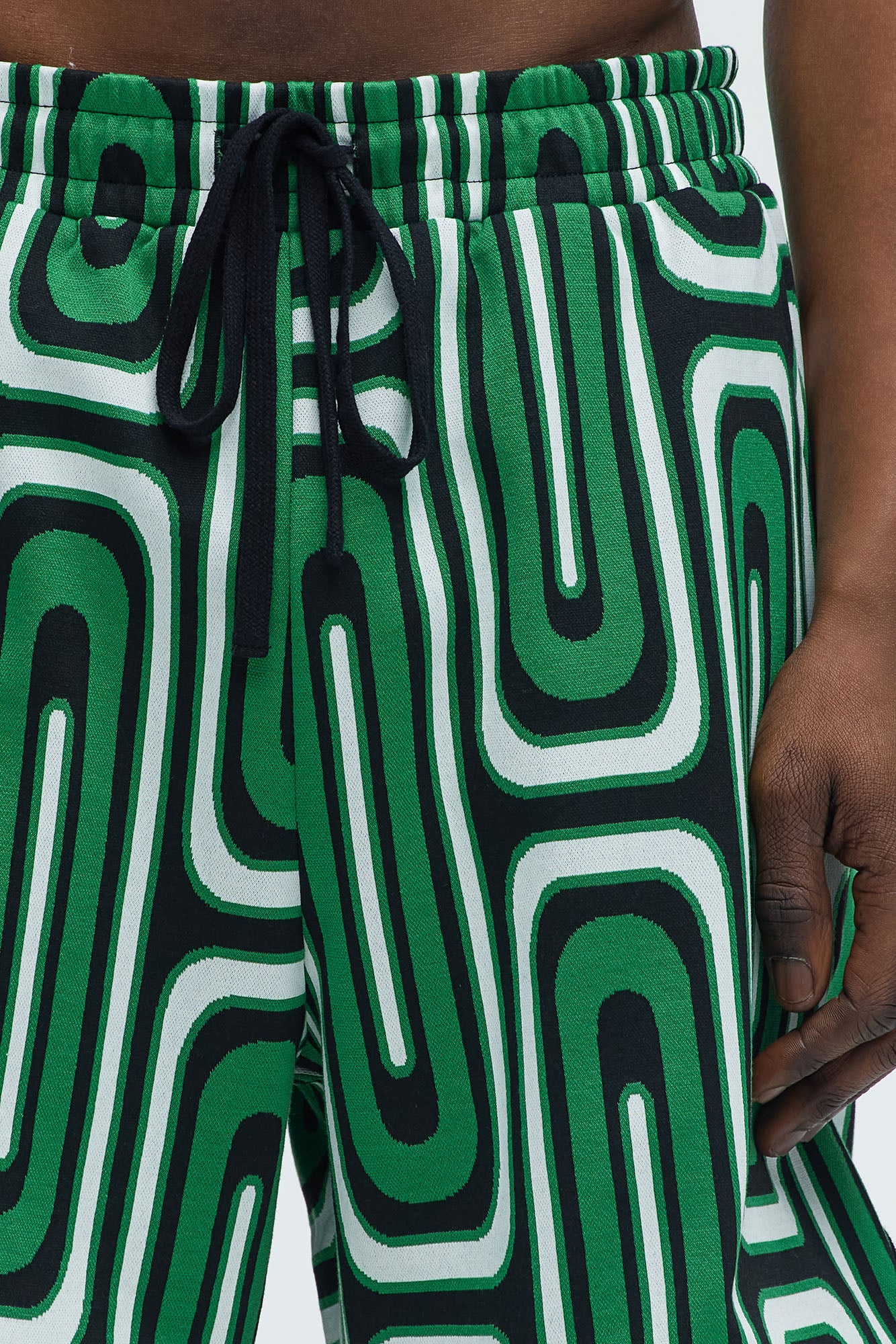 Jack Retro Pattern Warm Up Shorts - Green/combo - Image 4