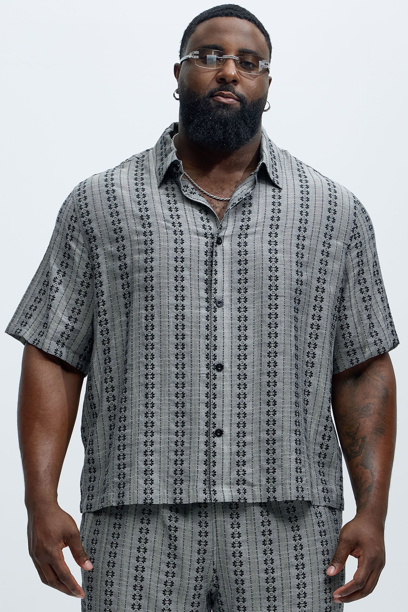 Denali Floral Short Sleeve Button Up - Black/combo - Image 6