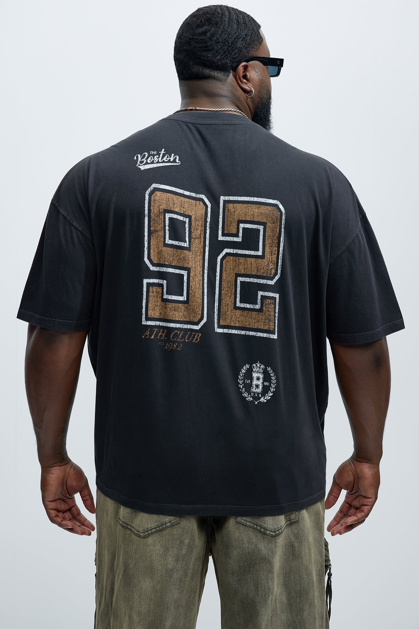 Boston Athletic Dept. Oversized Short Sleeve Tee - Black - Image 5