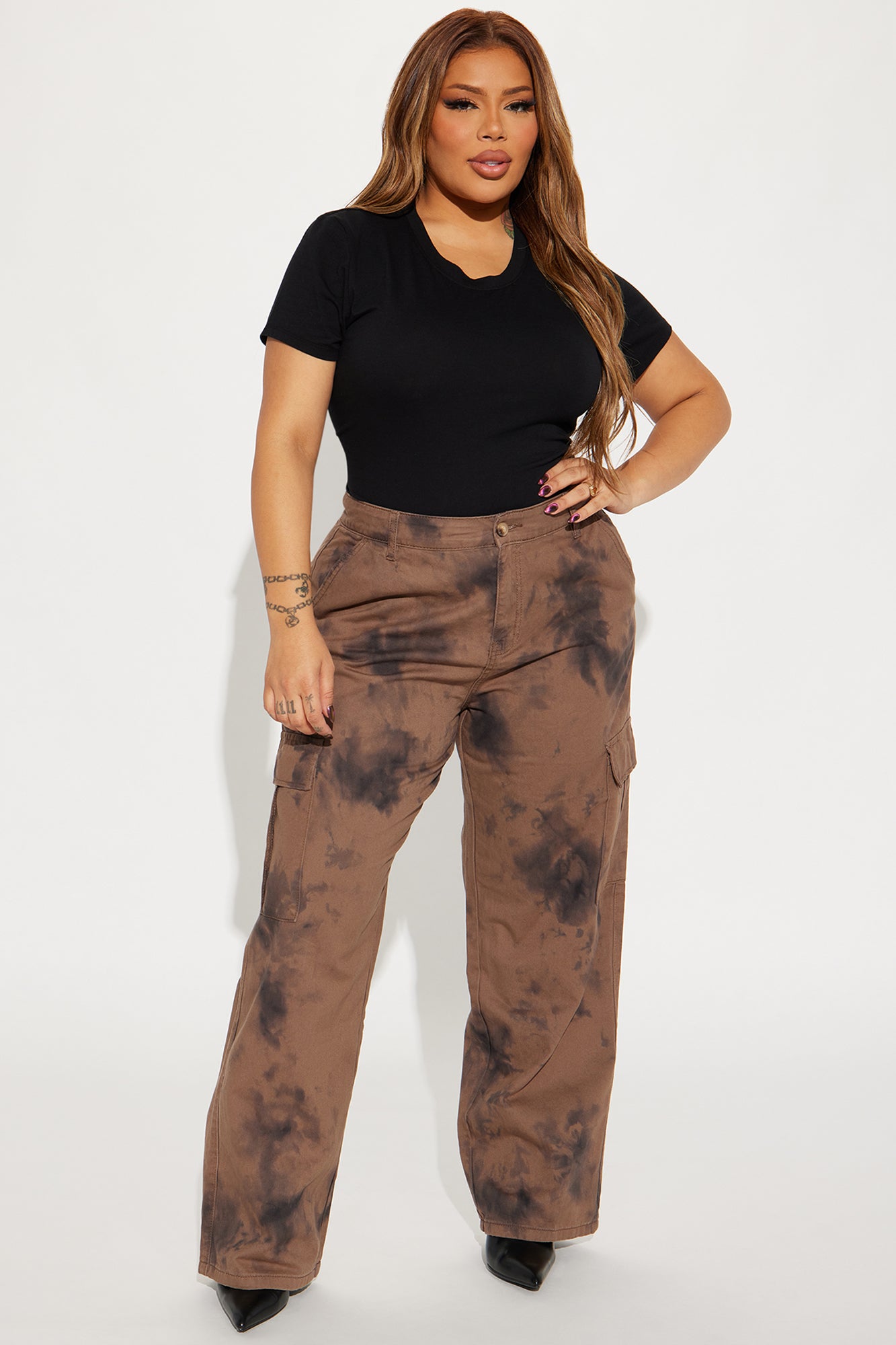 Alyssa Crew Neck Top - Black - Image 5