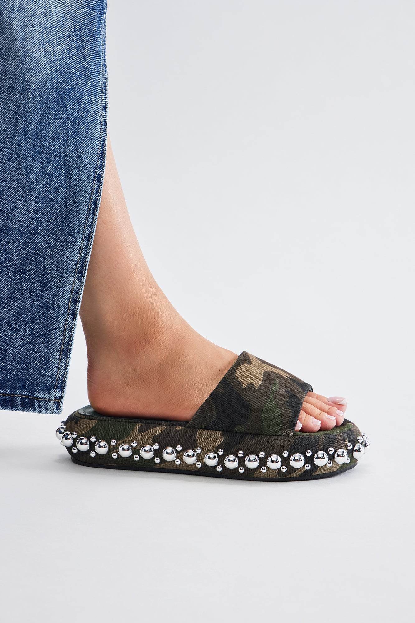 That's All I Got Studded Slides - Camouflage - Image 4