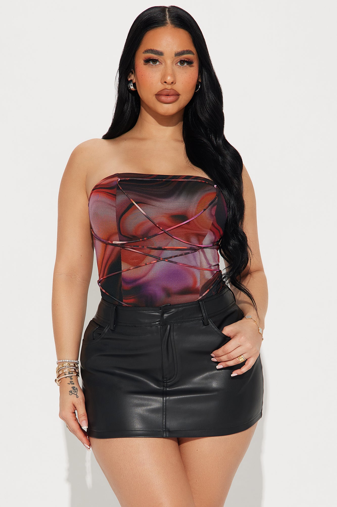 Caught In The Moment Mesh Bodysuit - Multi Color - Image 3