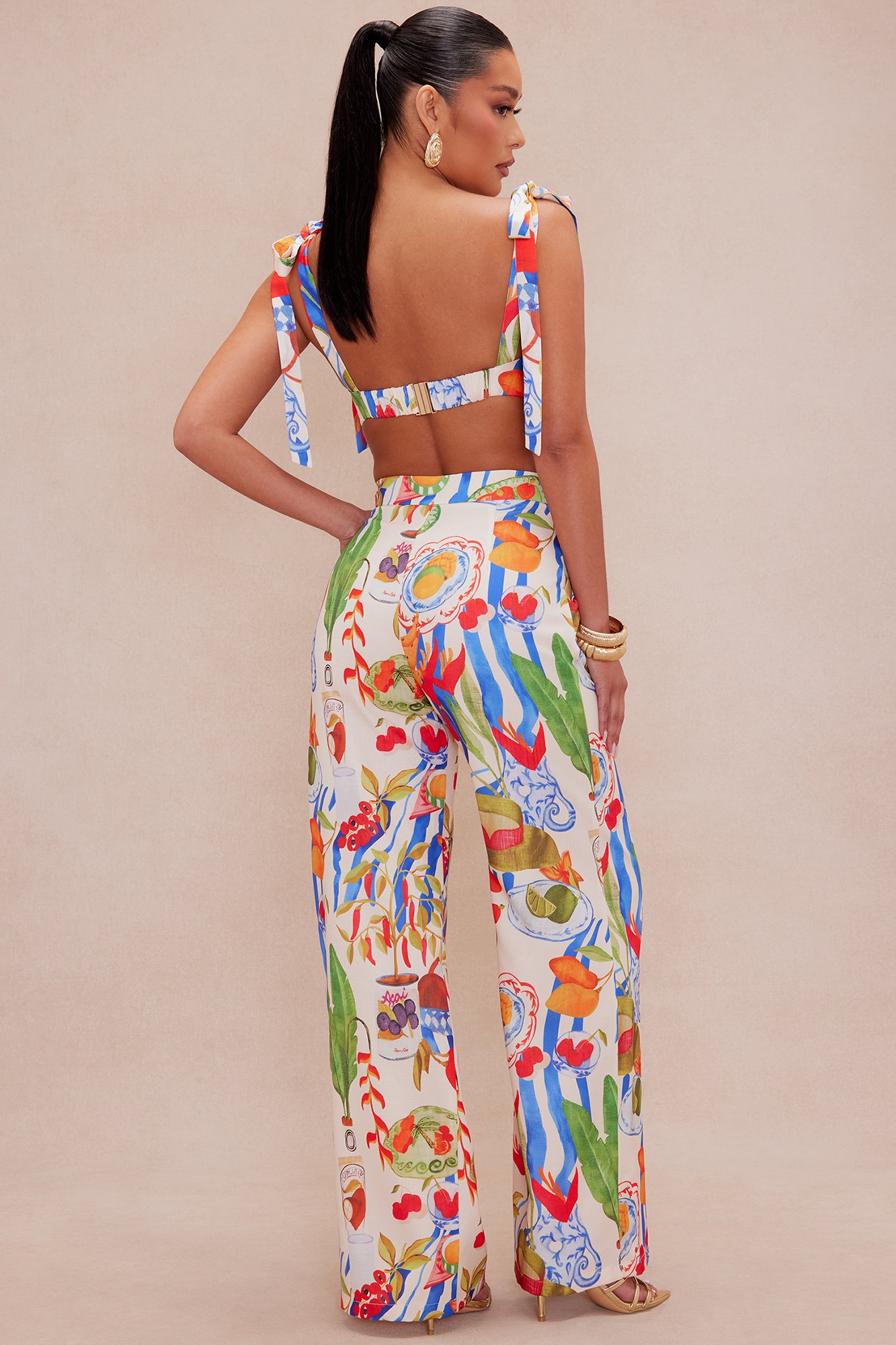 Valencia Linen Pant Set - Multi Color - Image 4