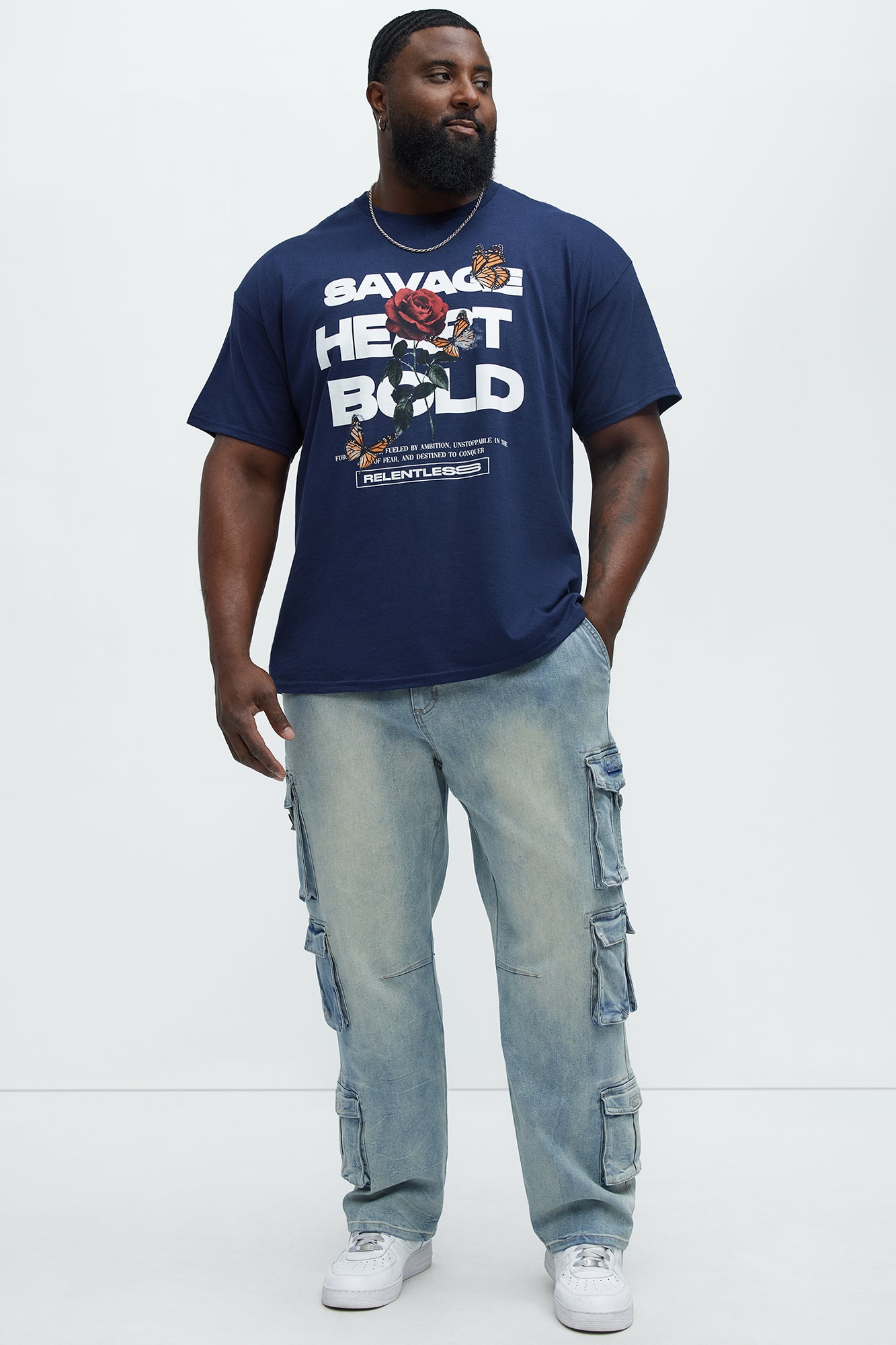 Bidding Straight Cargo Jeans - Light Wash - Image 7