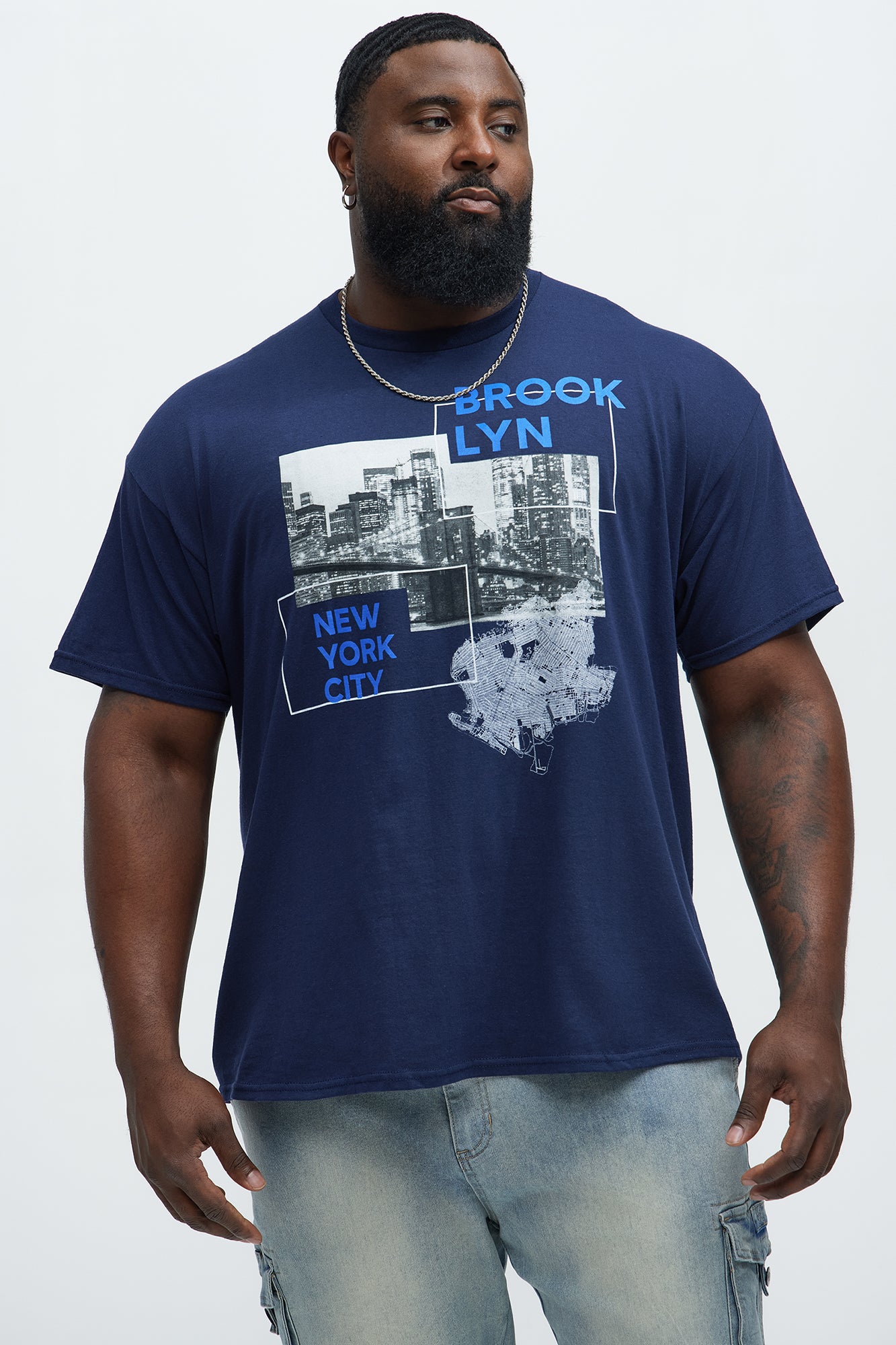 Brooklyn Bridge And Tunnel Short Sleeve Tee - Navy - Image 5