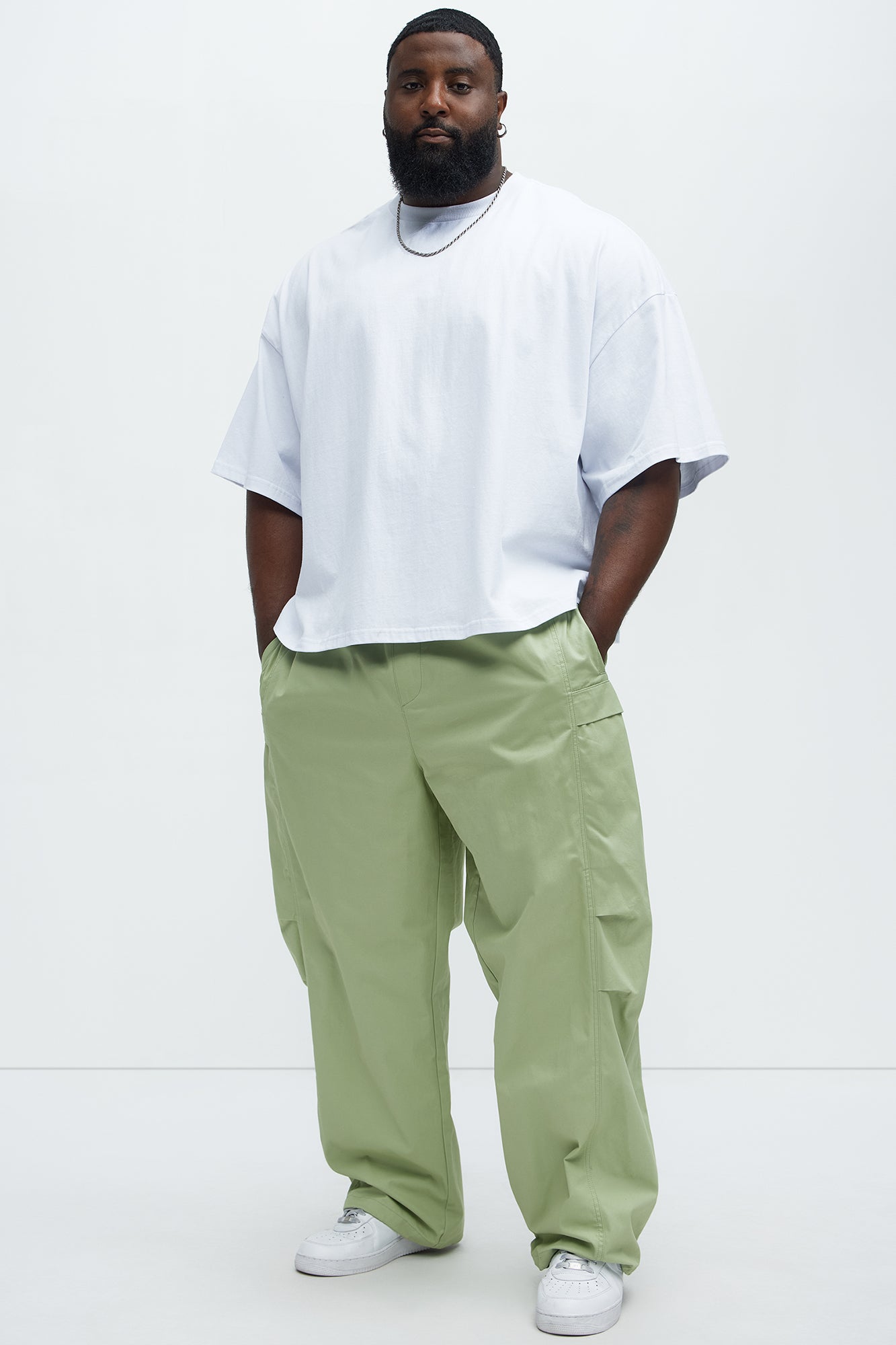 Baggy Chase Utility Cargo Pants - Sage - Image 7