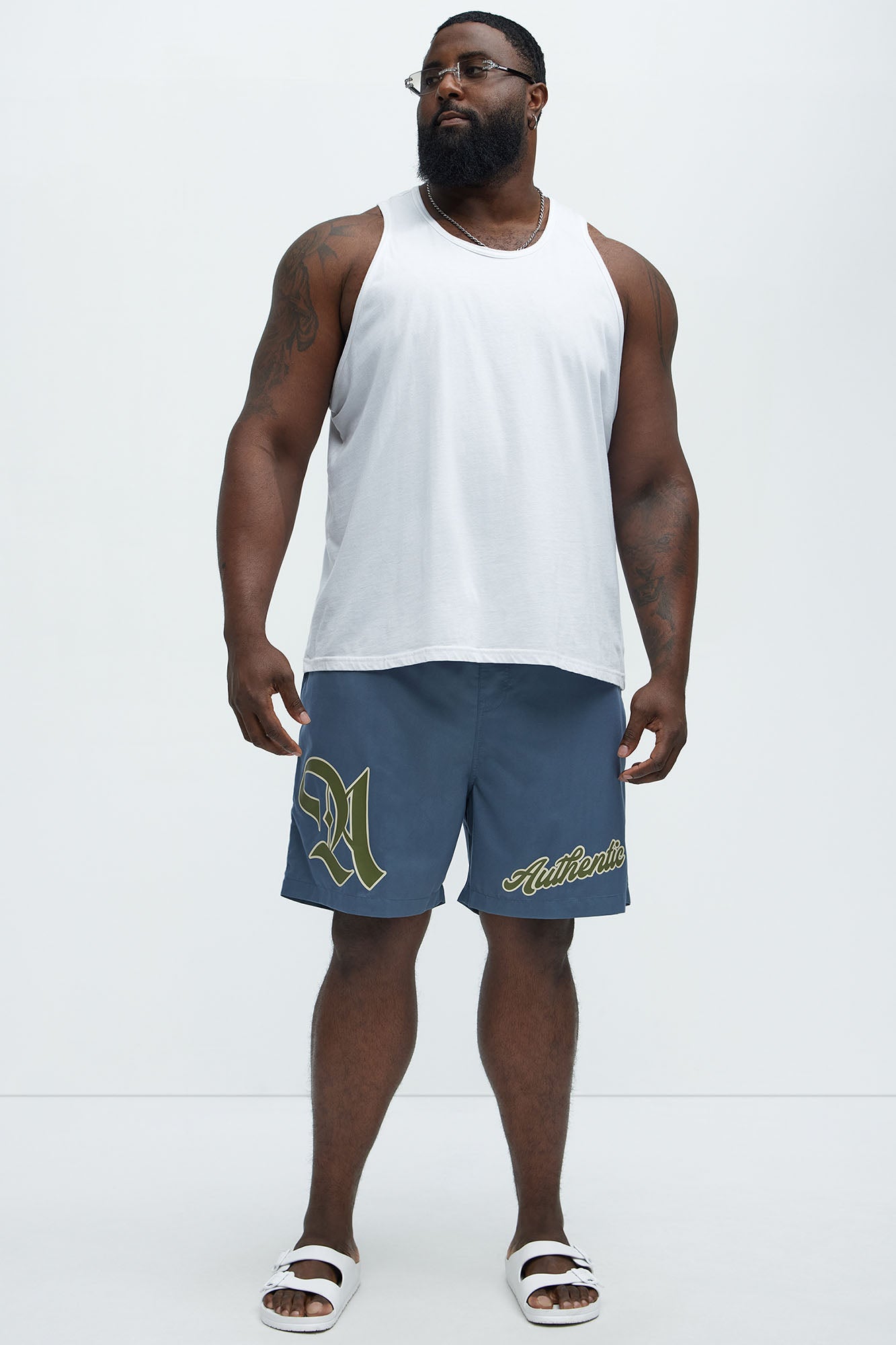 Authentic Lifestyle Swim Mid Trunk - Grey - Image 6