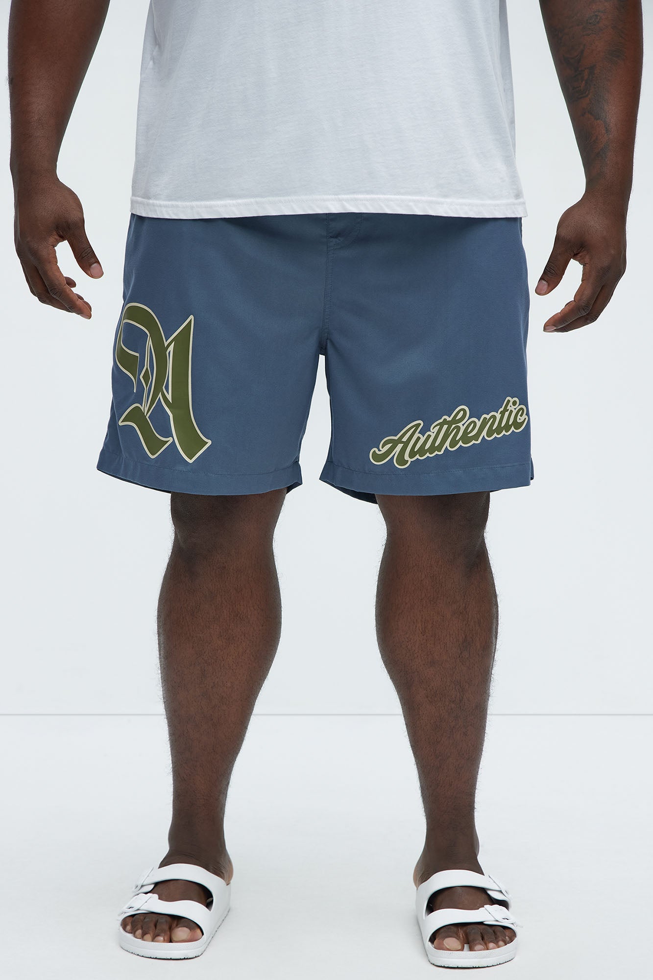 Authentic Lifestyle Swim Mid Trunk - Grey - Image 5