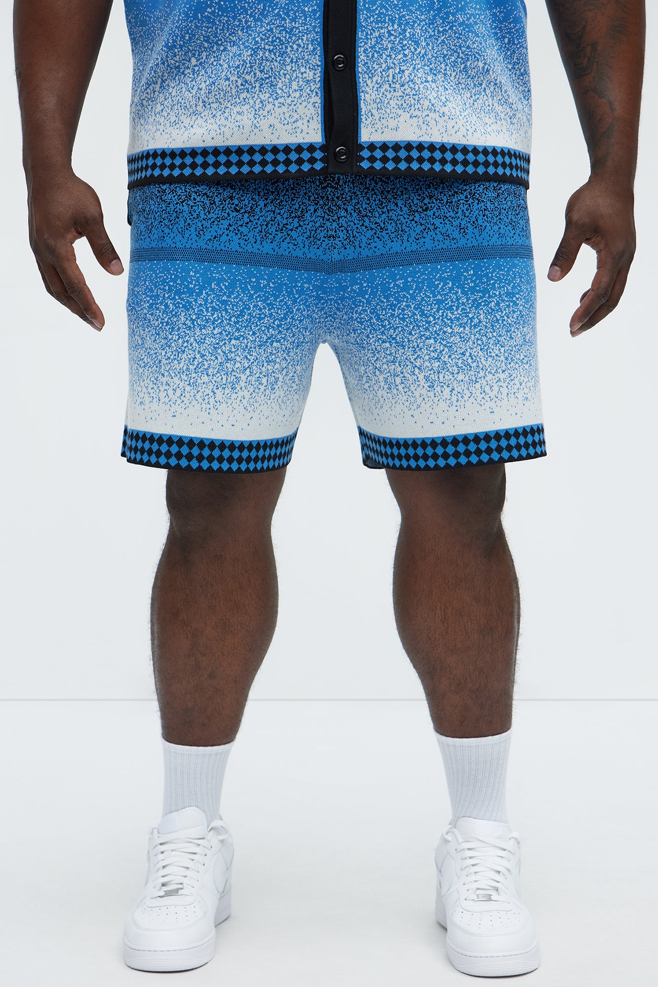 Day To Night Gradient Relaxed Knitted Shorts - Multi Color - Image 6