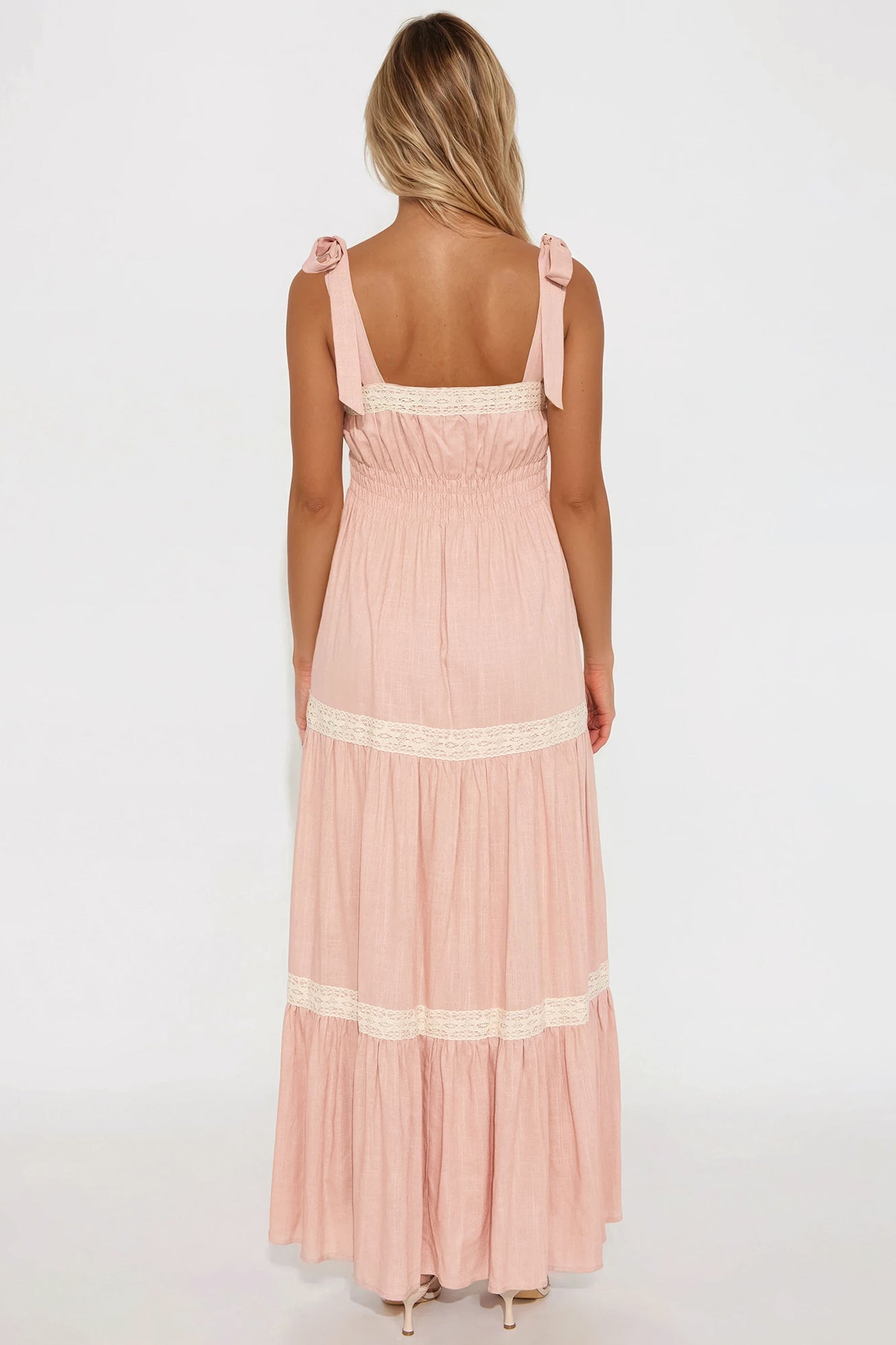 Dorotha Linen Maxi Dress - Mauve - Image 3