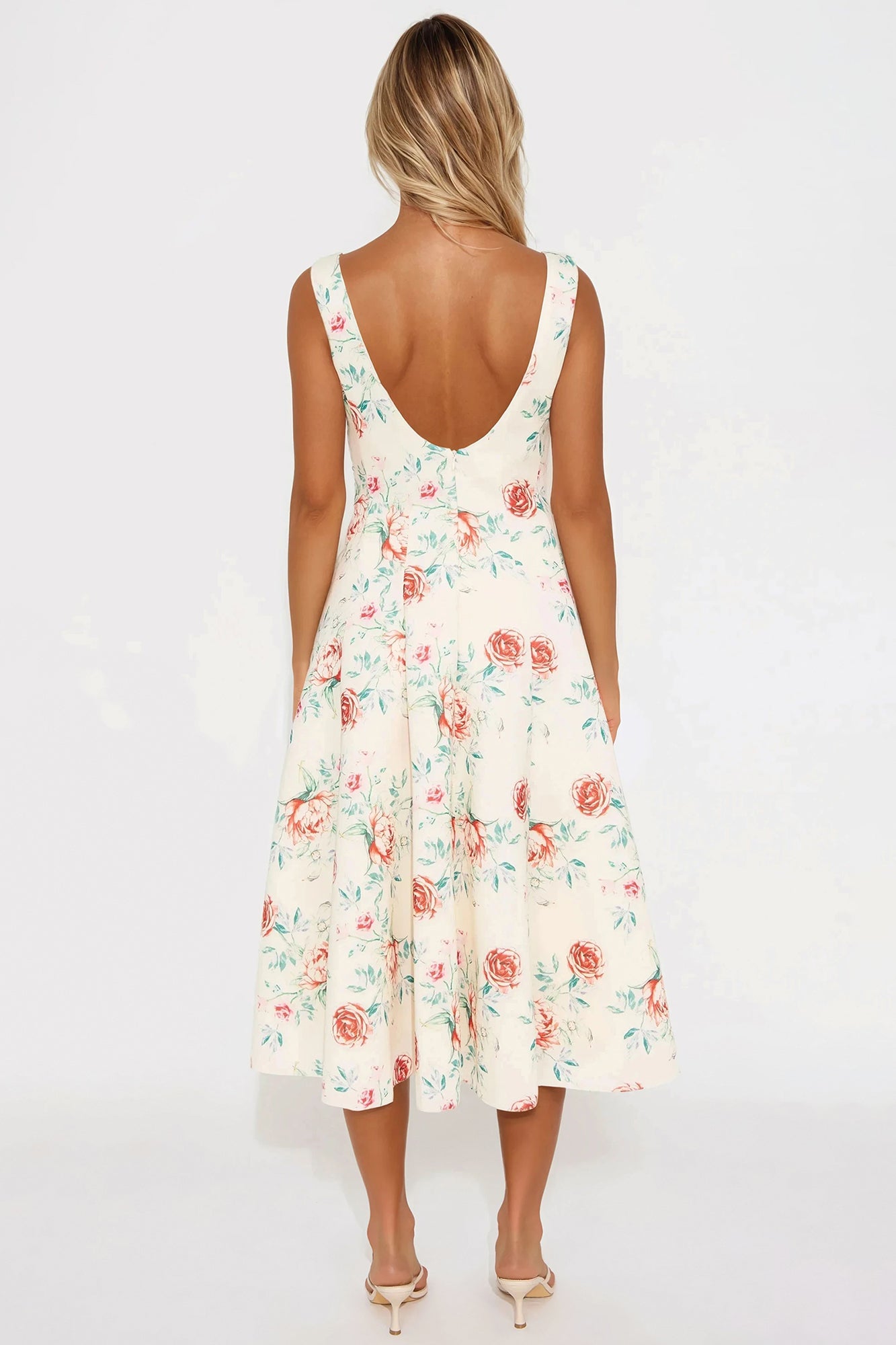 Sweet Sunday Print Midi Dress - Multi Color - Image 3