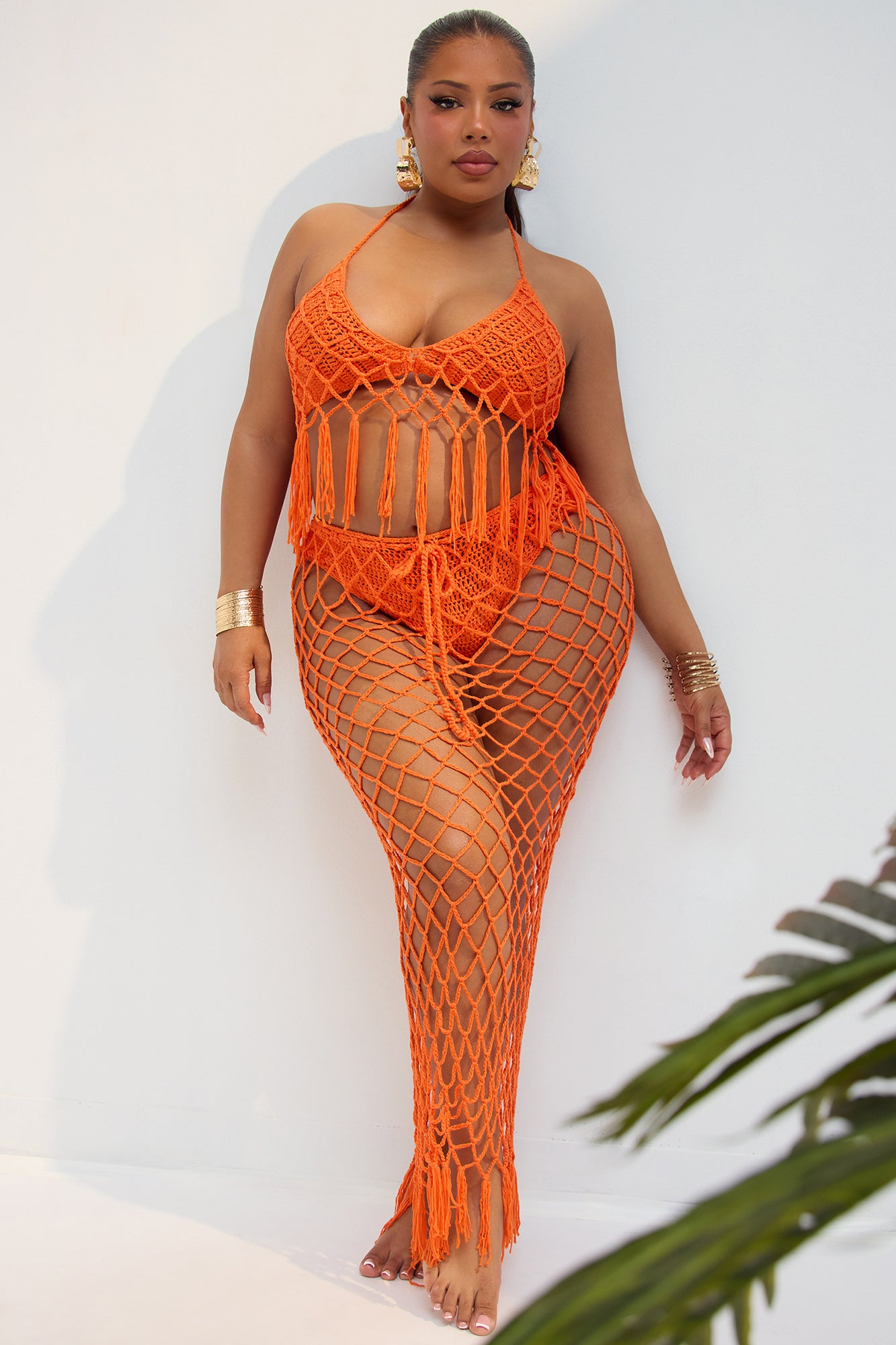 Day In Dubai 2 Piece Cover Up Set - Orange - Image 4