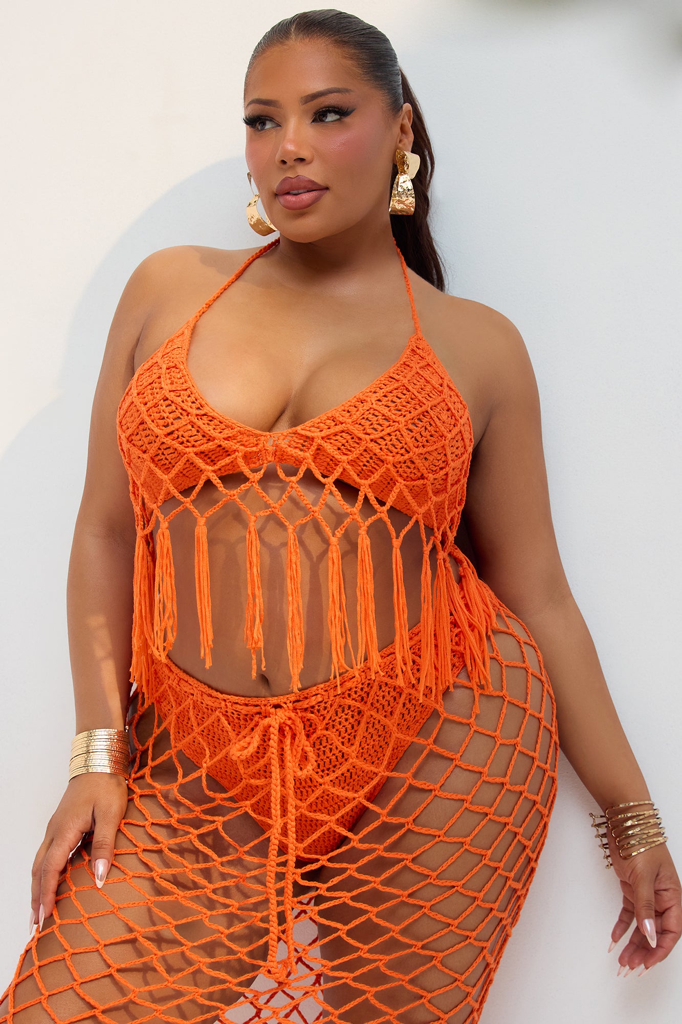 Day In Dubai 2 Piece Cover Up Set - Orange - Image 5