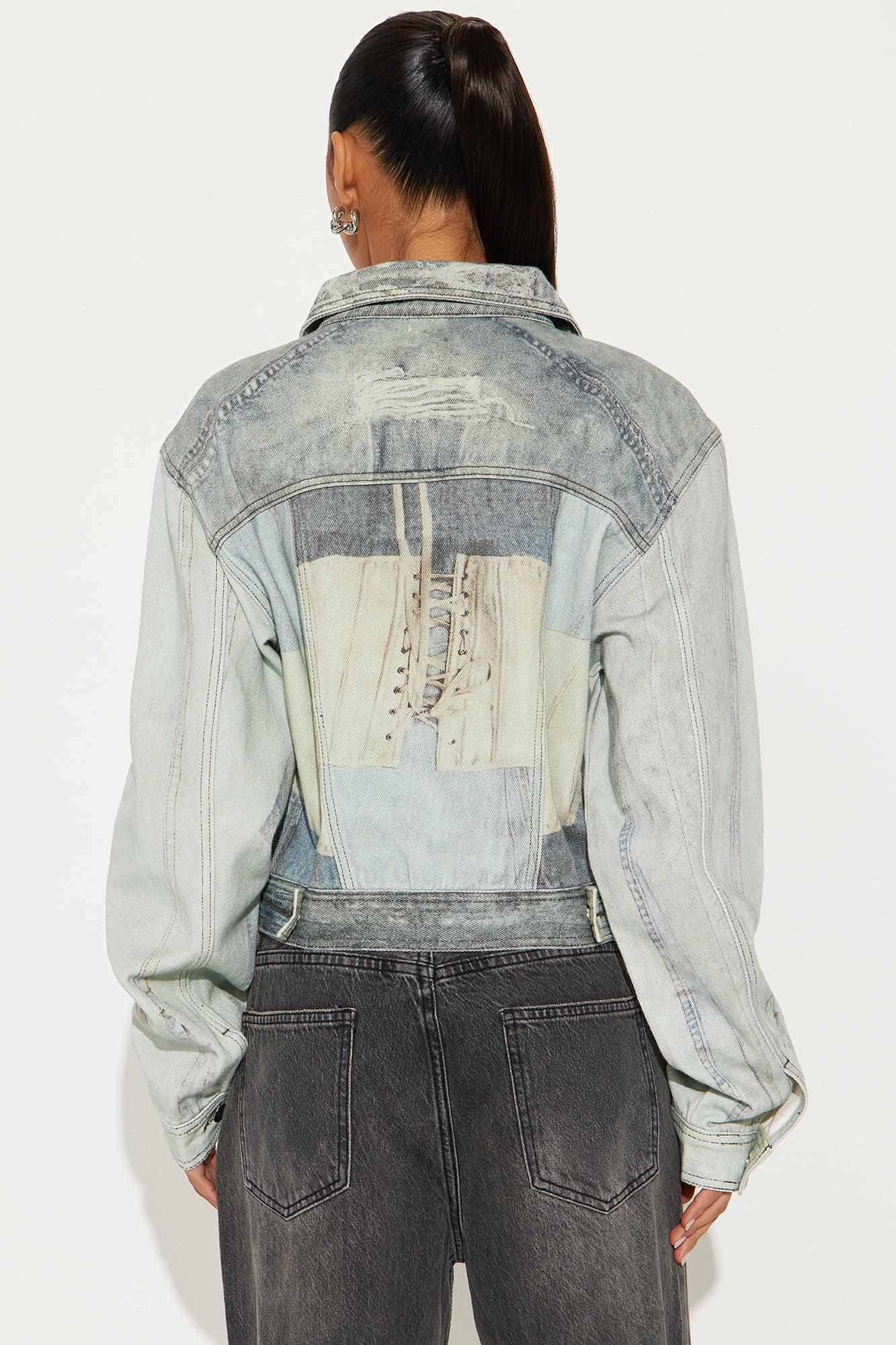 A Work Of Art Denim Jacket - Multi Color - Image 3