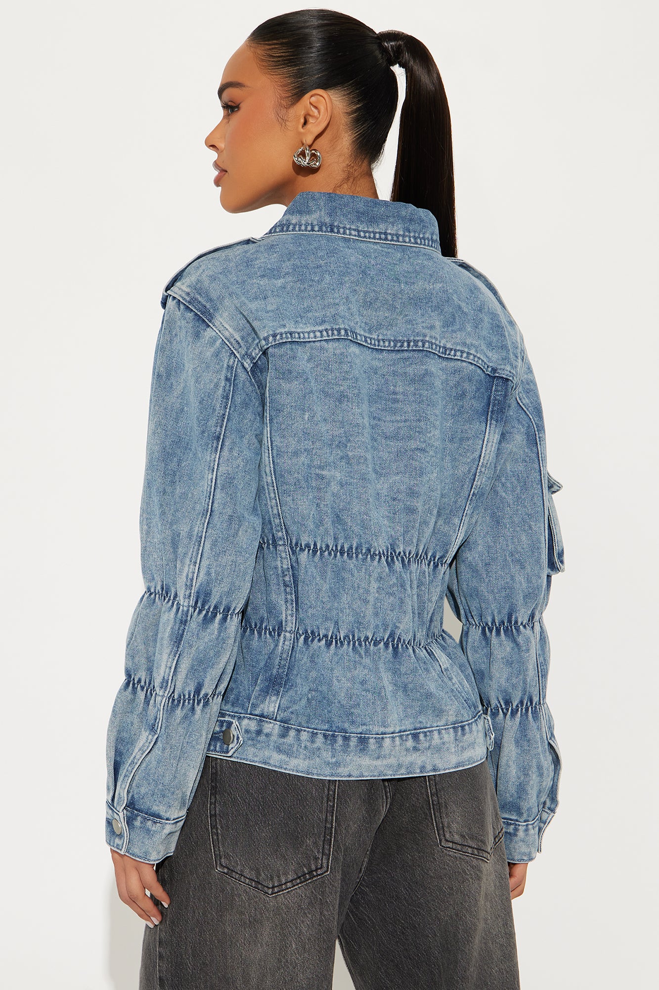 Take The Load Off Denim Jacket - Medium Wash - Image 3