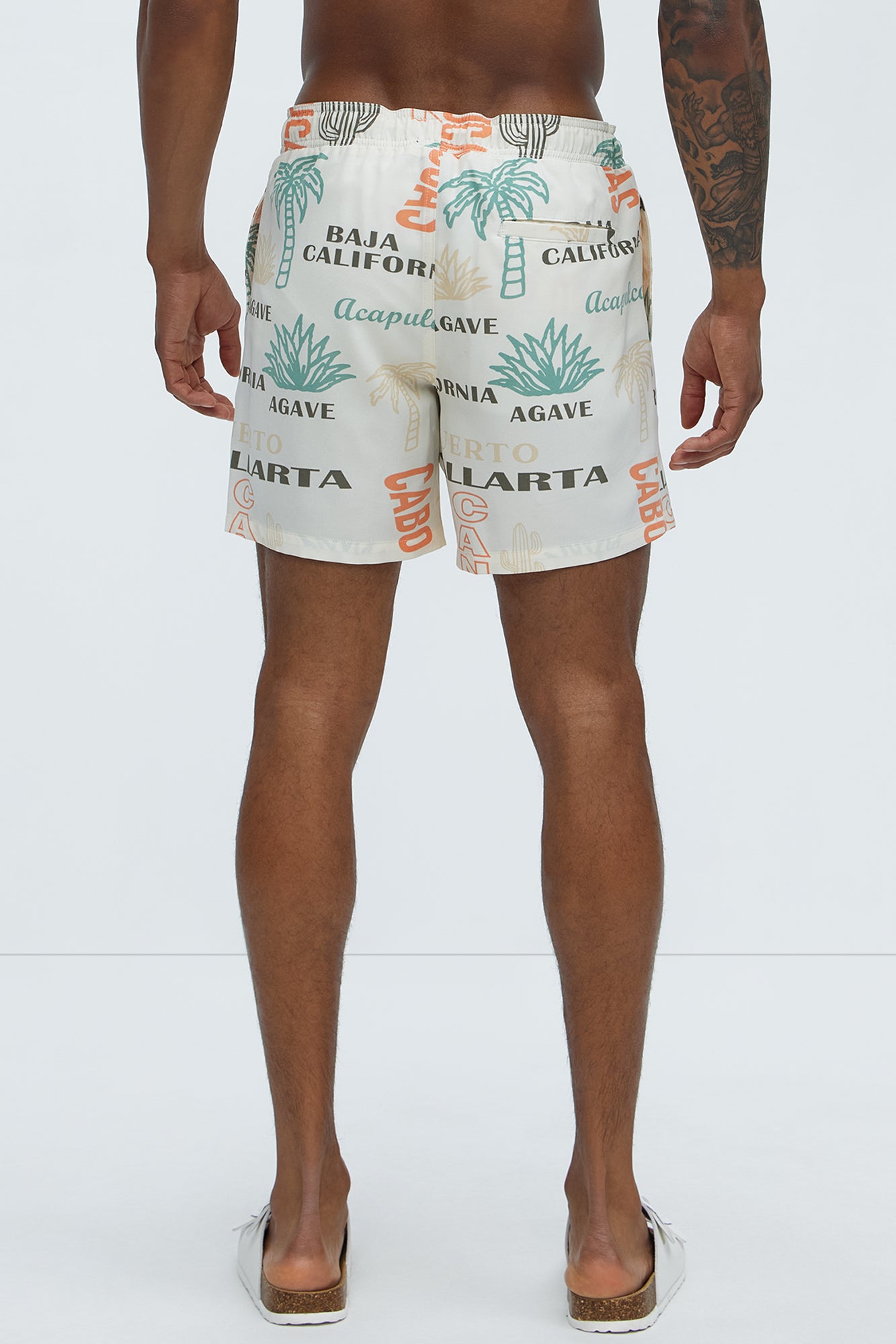 Mexican Agave Swim Mid Trunk - Off White/combo - Image 4