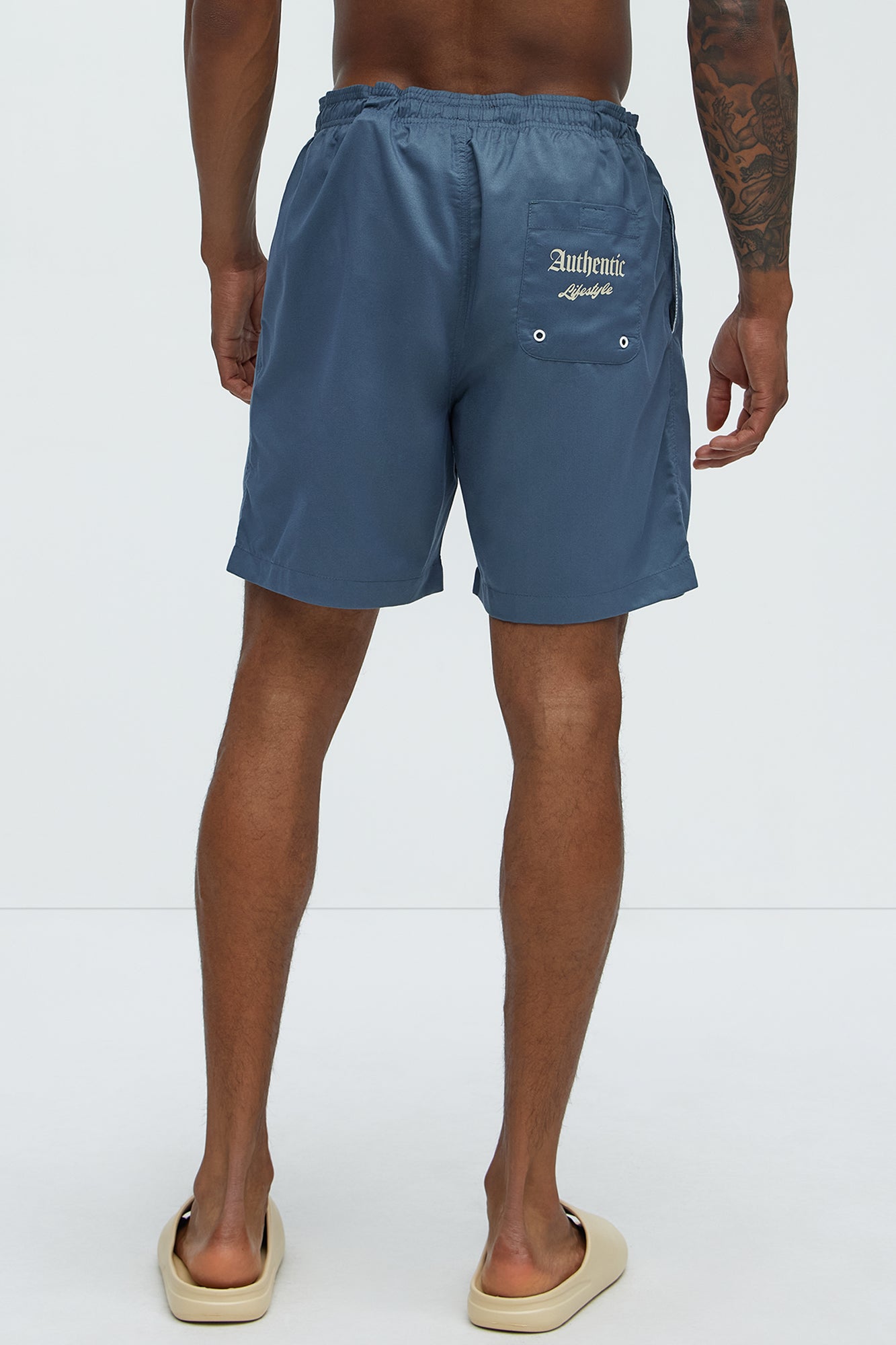 Authentic Lifestyle Swim Mid Trunk - Grey - Image 4