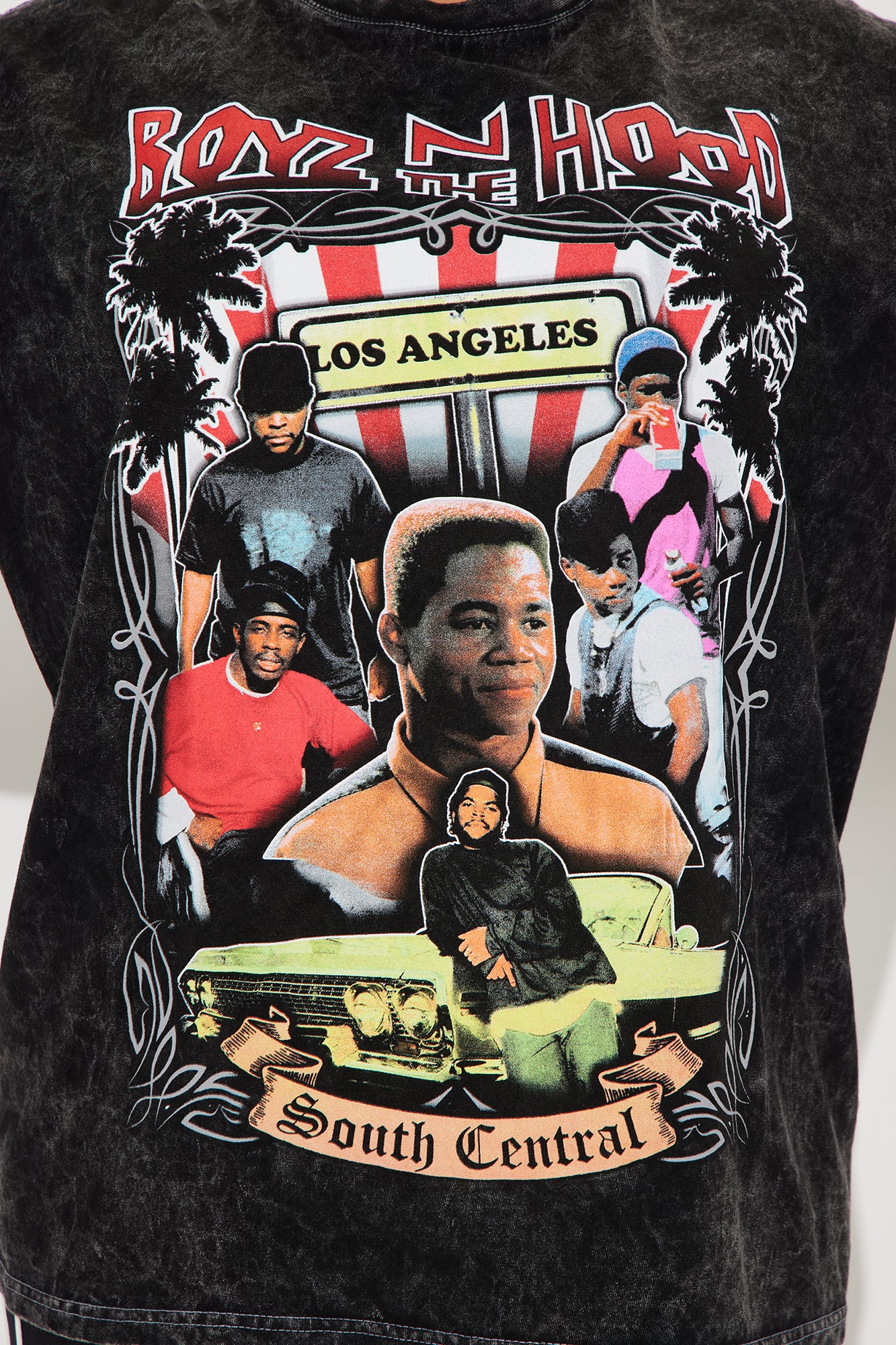 Boyz N The Hood Washed Oversized Tee - Black - Image 3