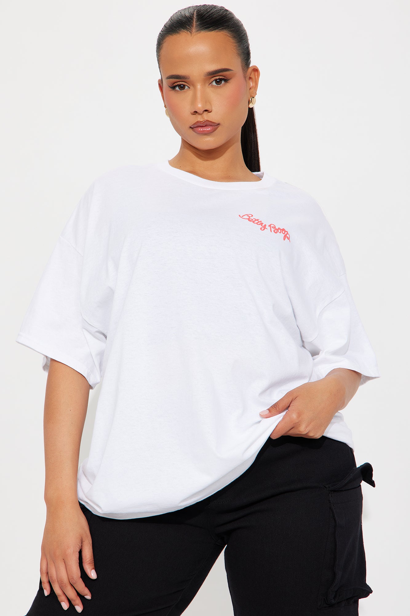 Betty Boop Queen Oversized Tee - White - Image 7