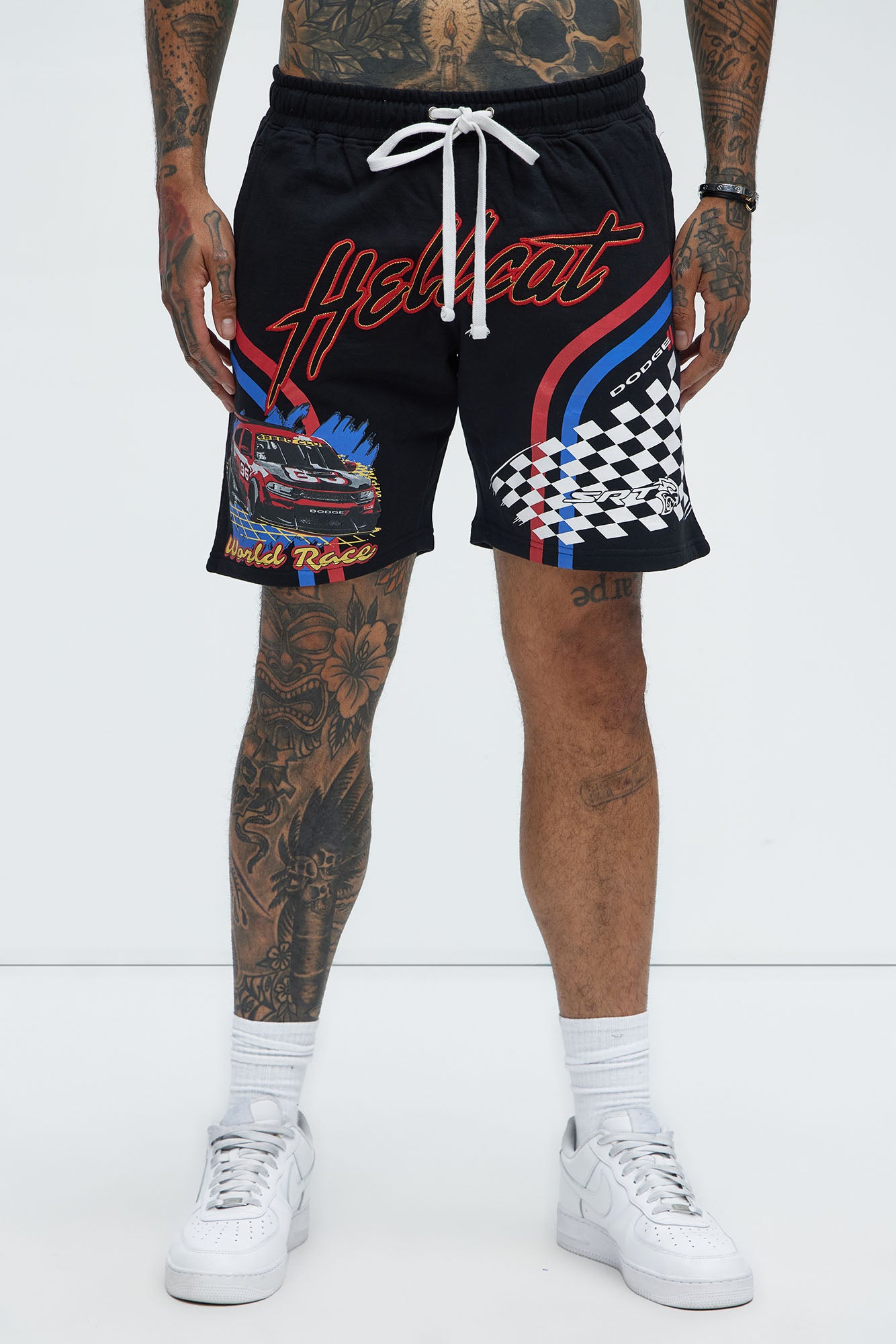 Hellcat World Race Sweatshorts - Black - Image 3