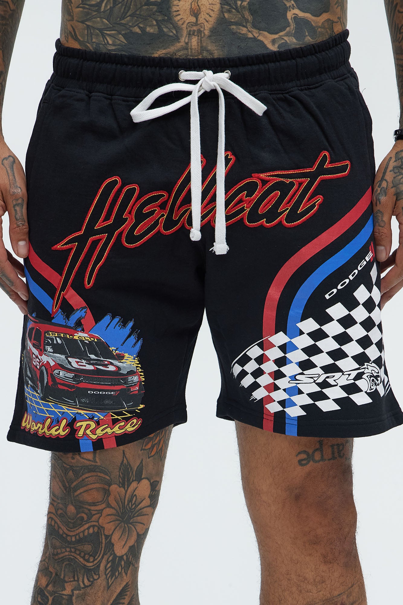 Hellcat World Race Sweatshorts - Black - Image 4