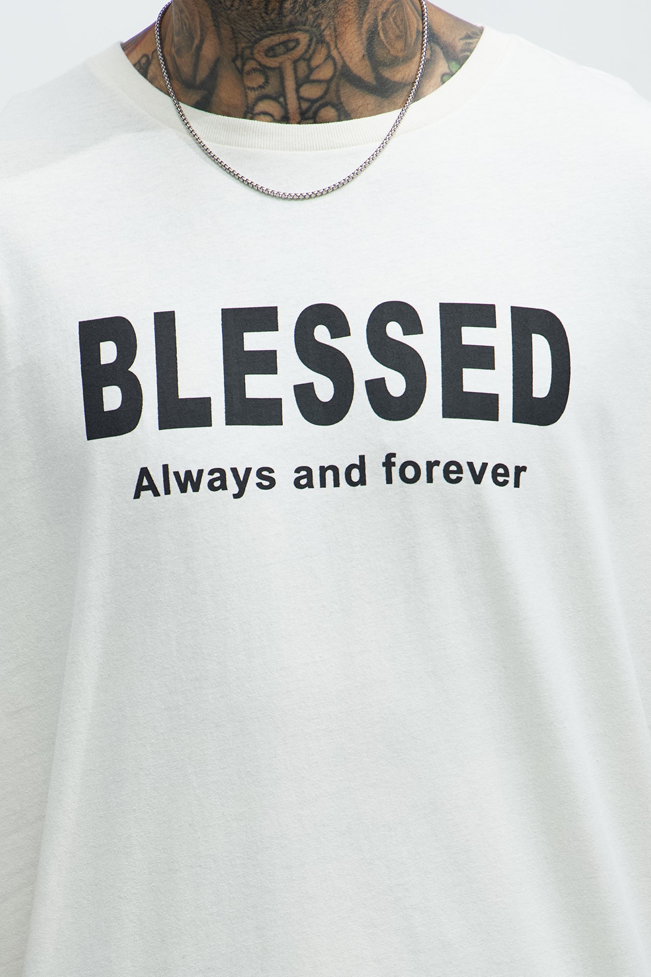 Blessed Oversized Short Sleeve Tee - White - Image 3
