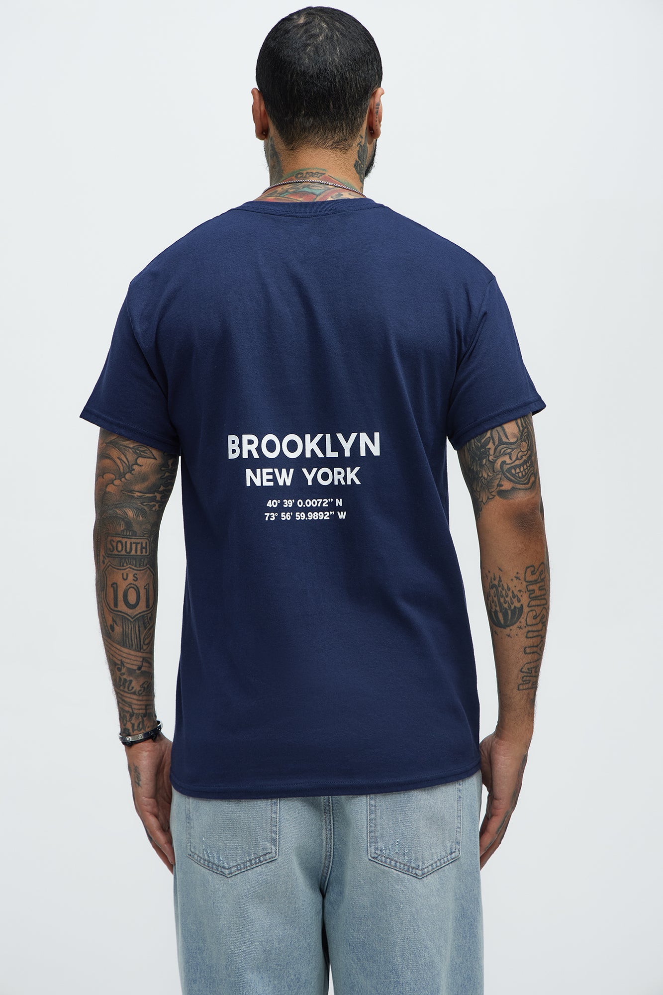 Brooklyn Bridge And Tunnel Short Sleeve Tee - Navy - Image 4