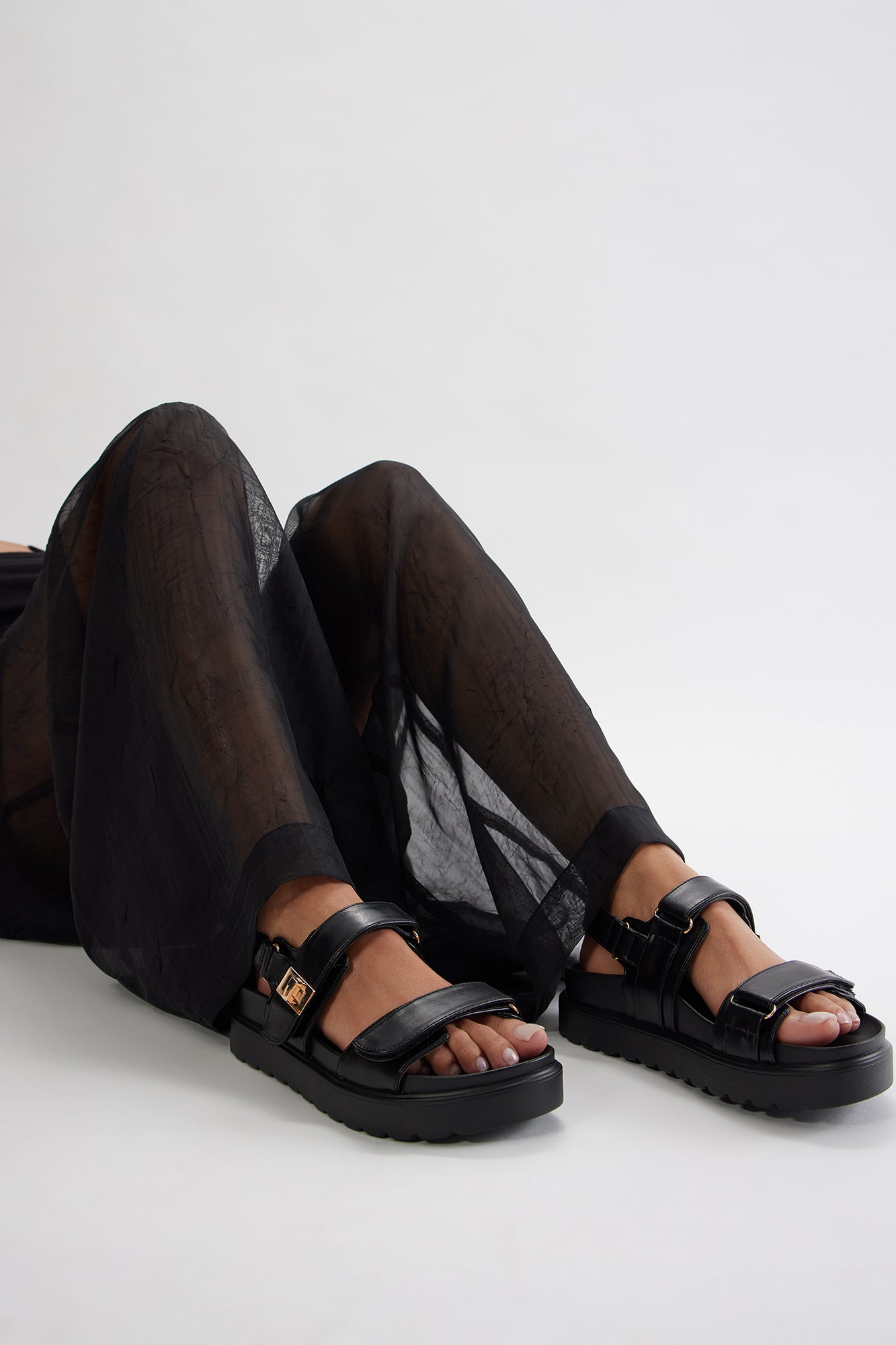 Ritz Platform Slingback Slides - Black - Image 3