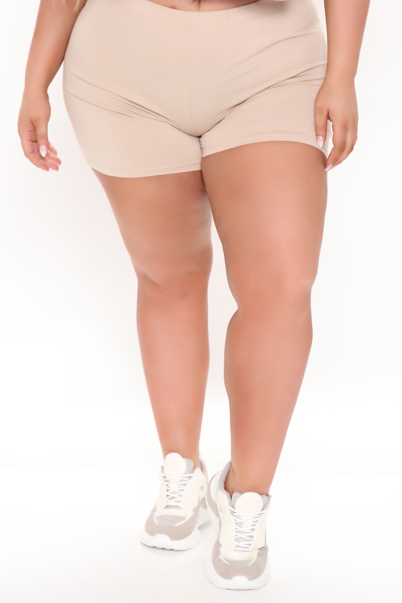 Plain Jane Mini Shorts - Taupe - Image 7