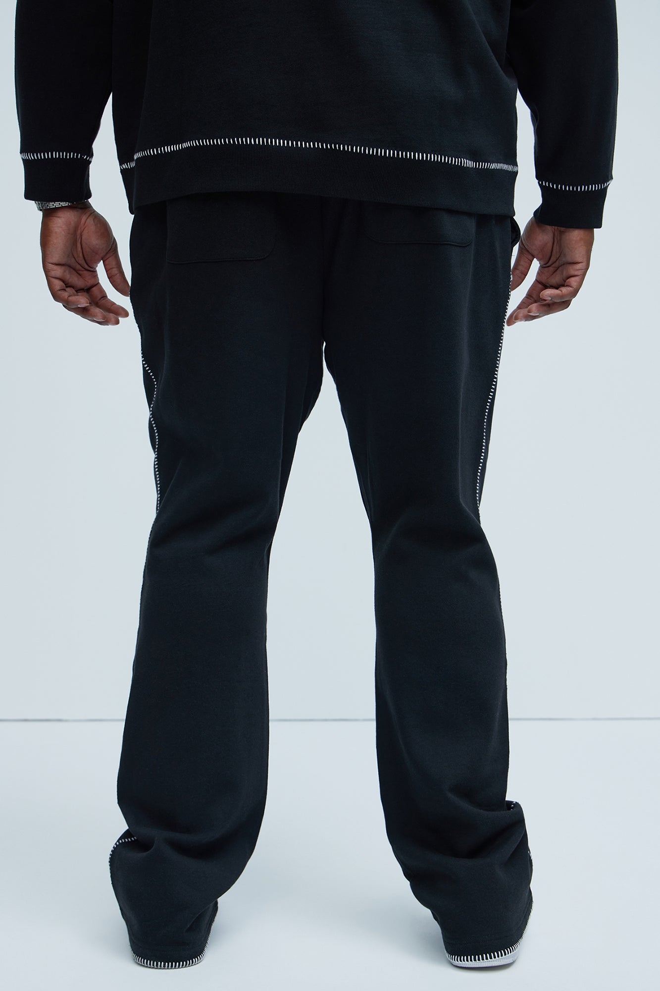 Tyson Stitch Skinny Flared Sweatpants - Black - Image 7