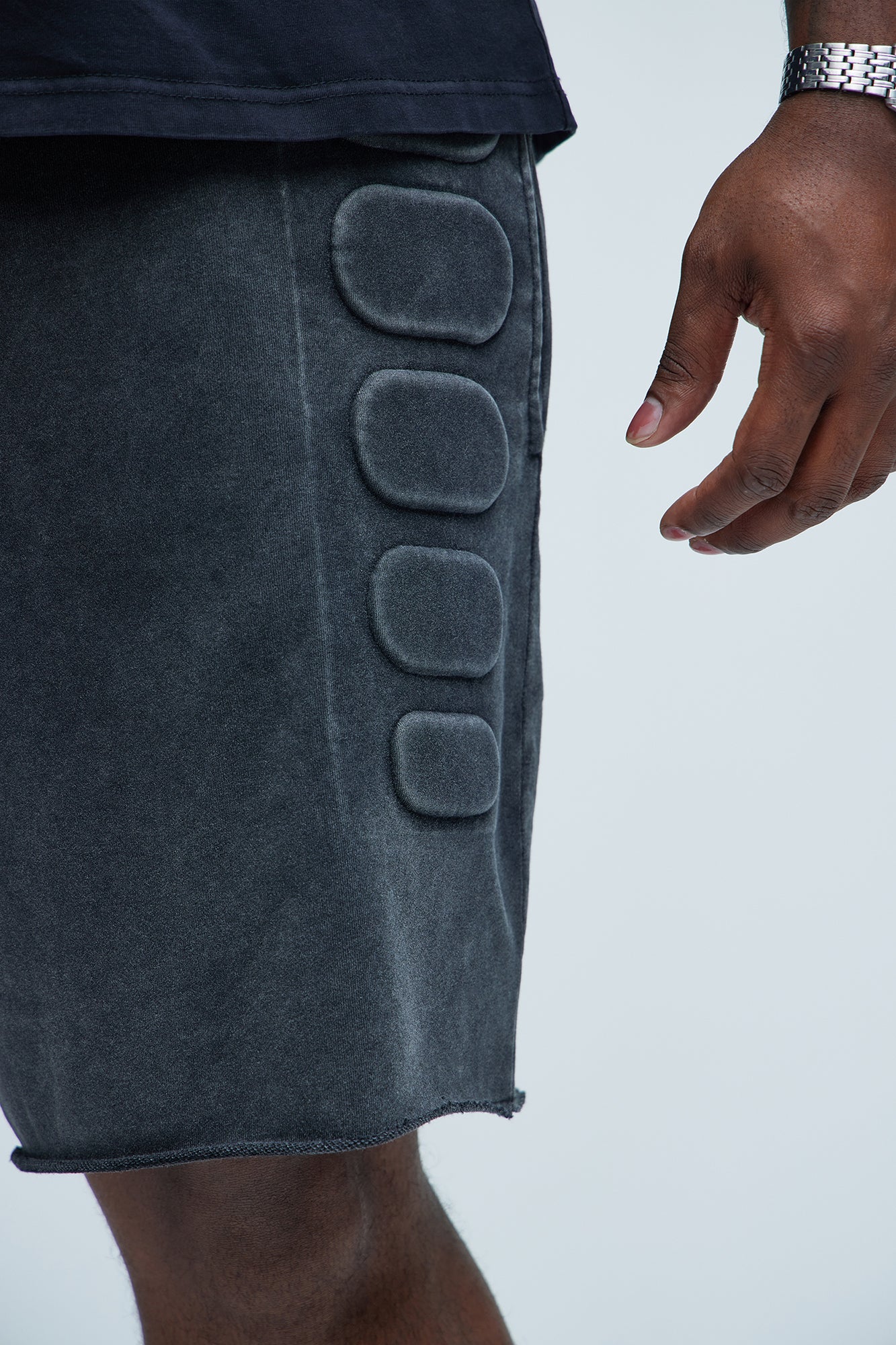 Mayzen Relaxed Shorts - Black Wash - Image 7