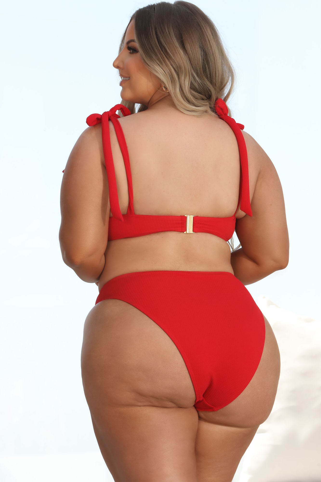 Relaxing All Summer Underwire 2 Piece Bikini - Red - Image 8