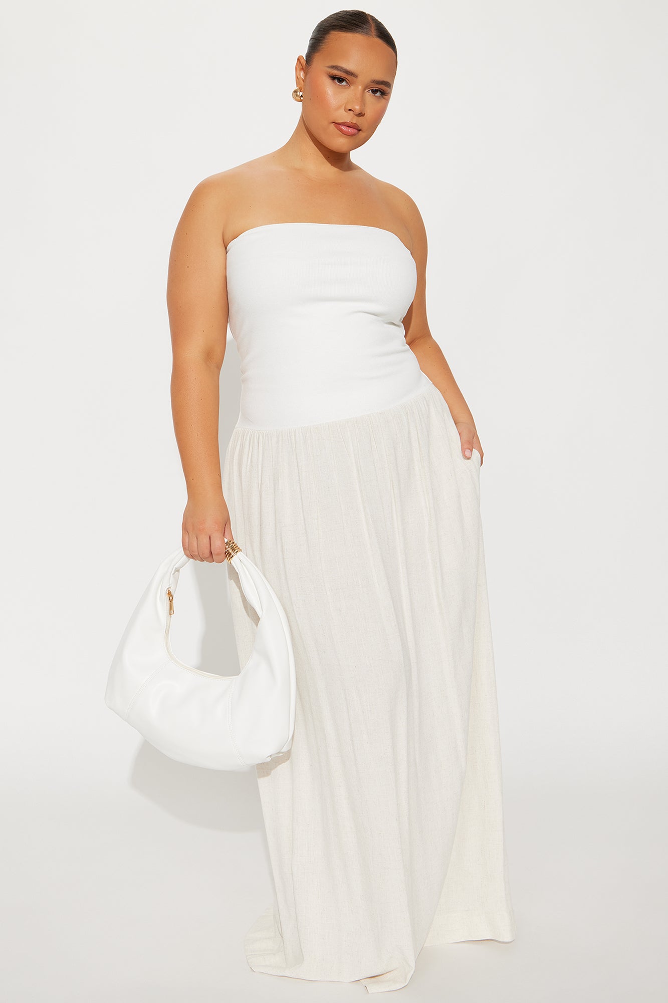 Annabelle Linen Maxi Dress - Oatmeal/combo - Image 4