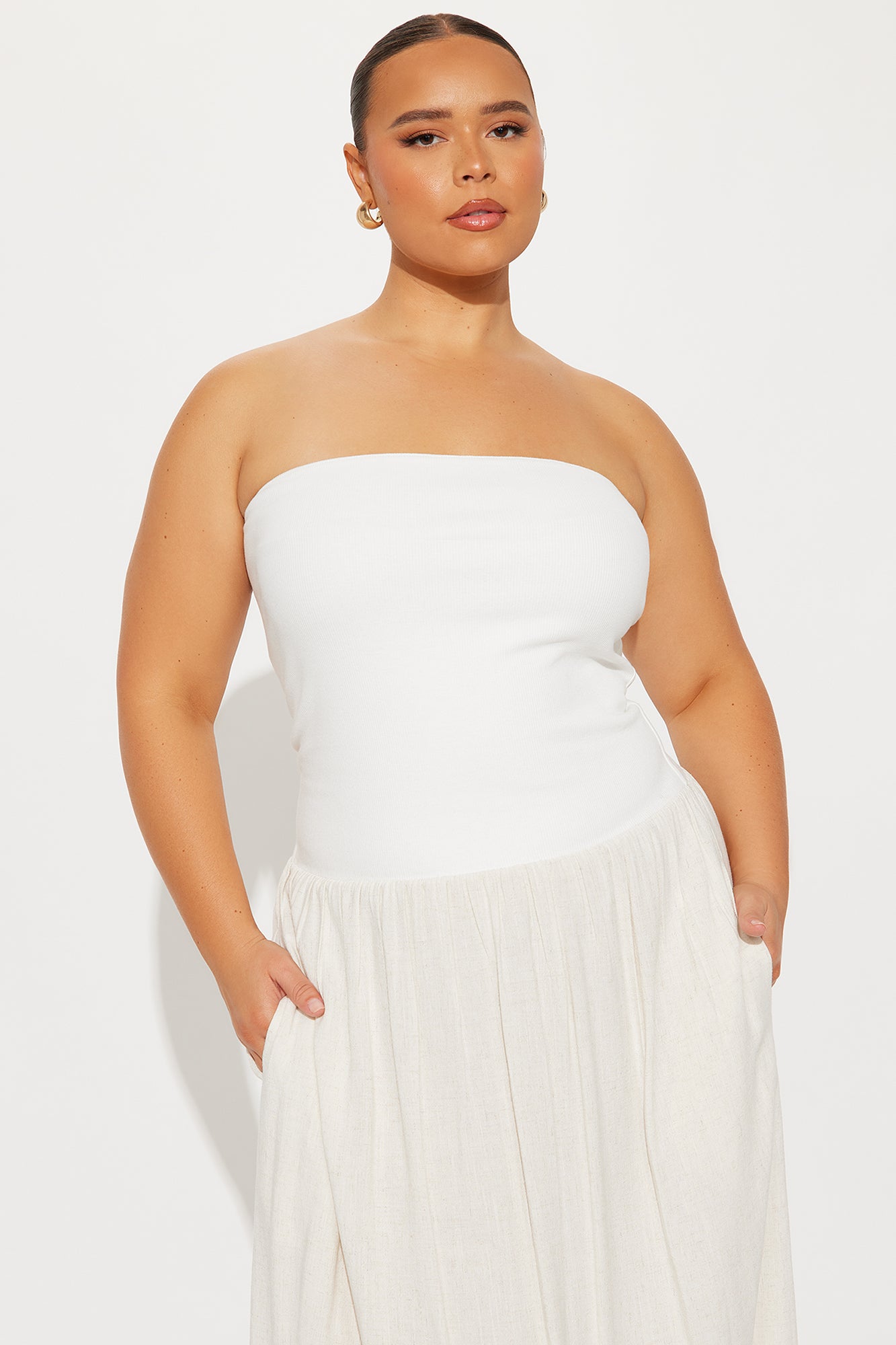 Annabelle Linen Maxi Dress - Oatmeal/combo - Image 5