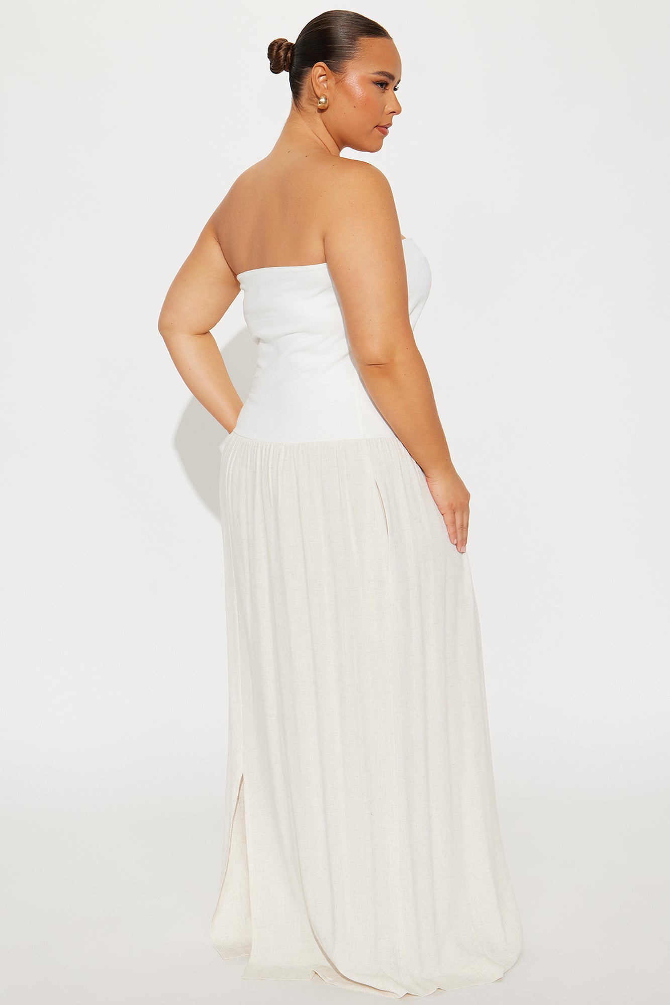 Annabelle Linen Maxi Dress - Oatmeal/combo - Image 6