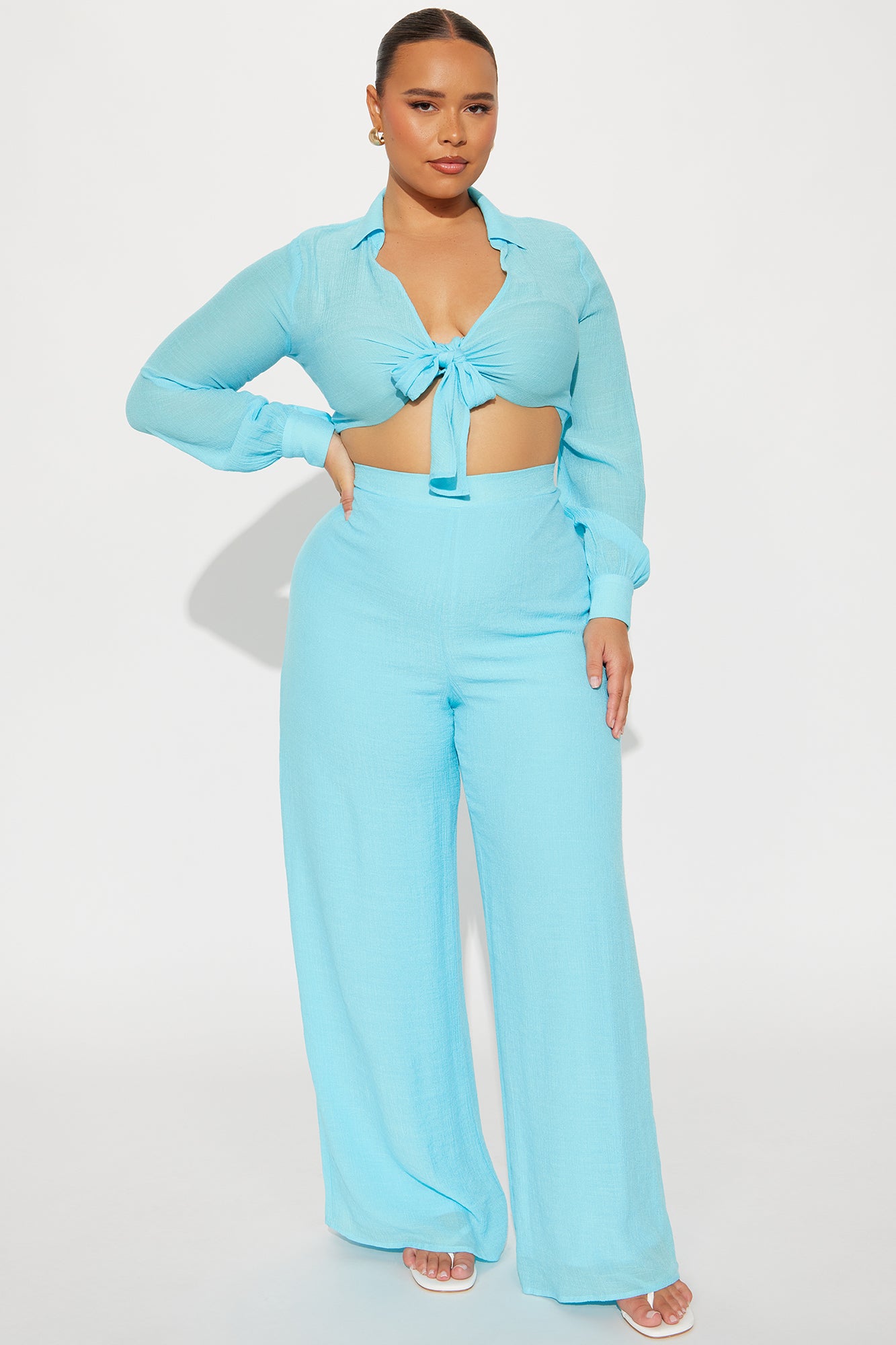 Island Dreaming Pant Set - Aqua - Image 4
