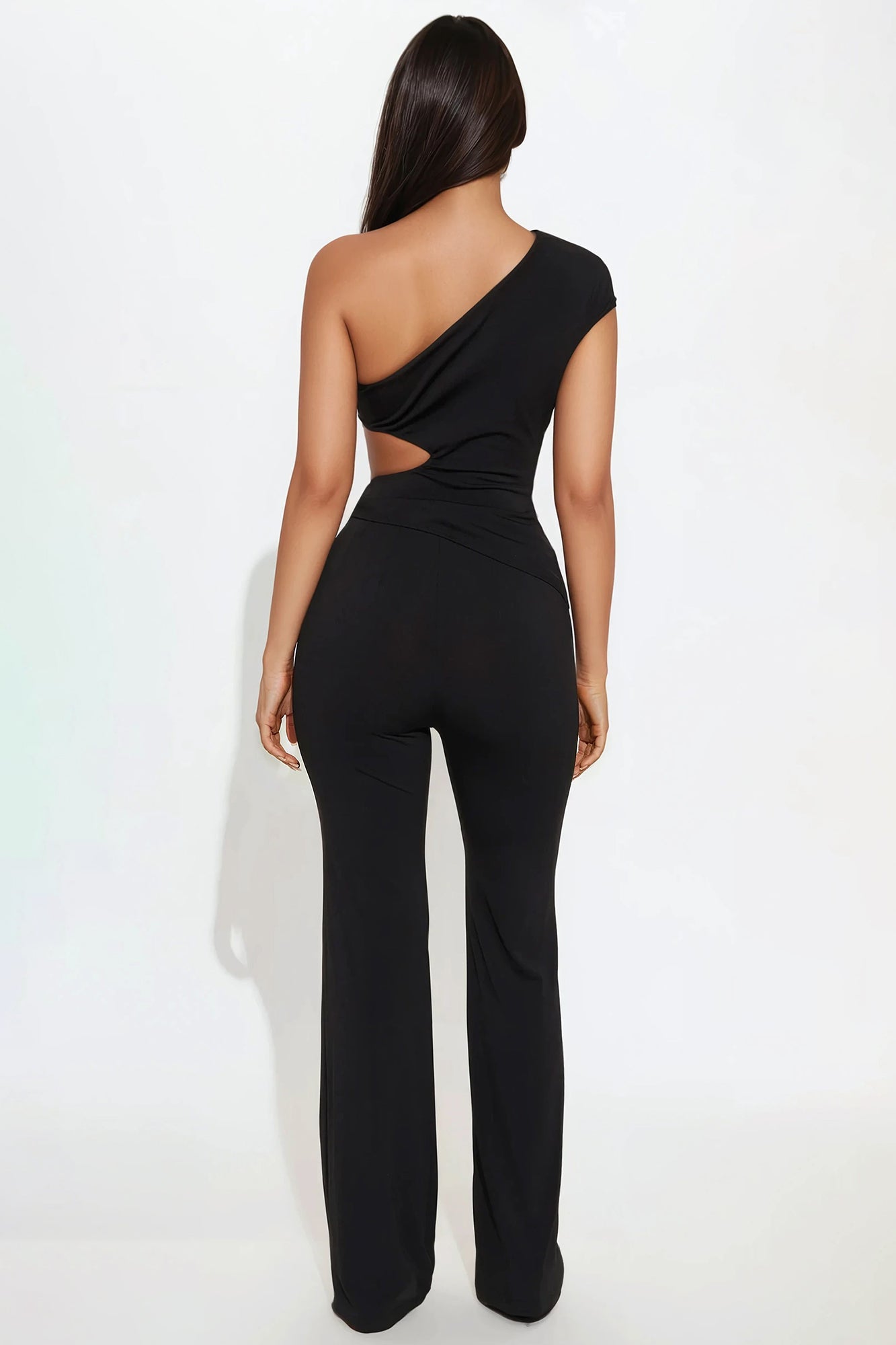 Amelia Sleeveless Cut Out Jumpsuit - Black - Image 3