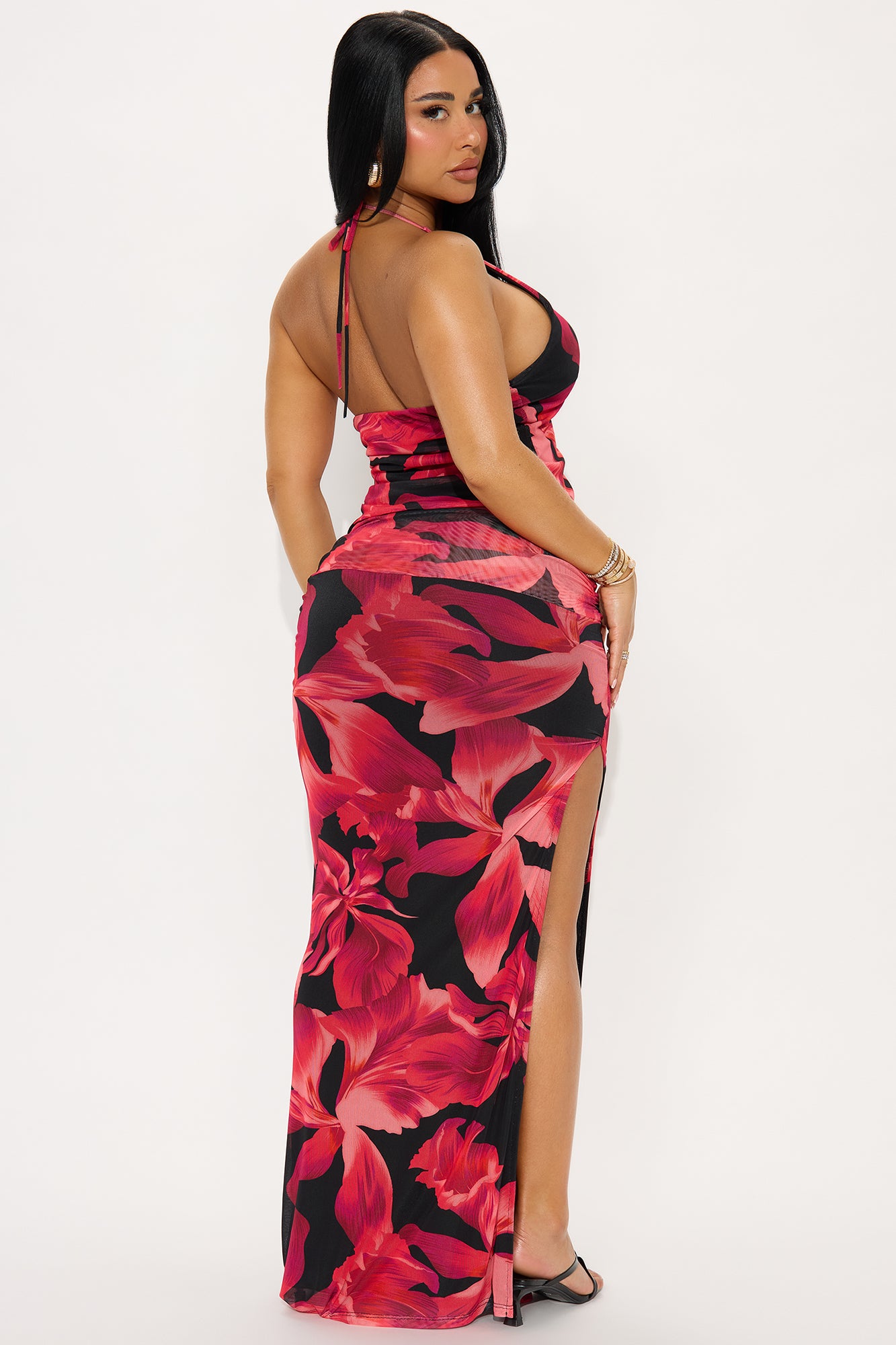 Late Nights In Cabo Maxi Skirt Set - Fuchsia/combo - Image 3